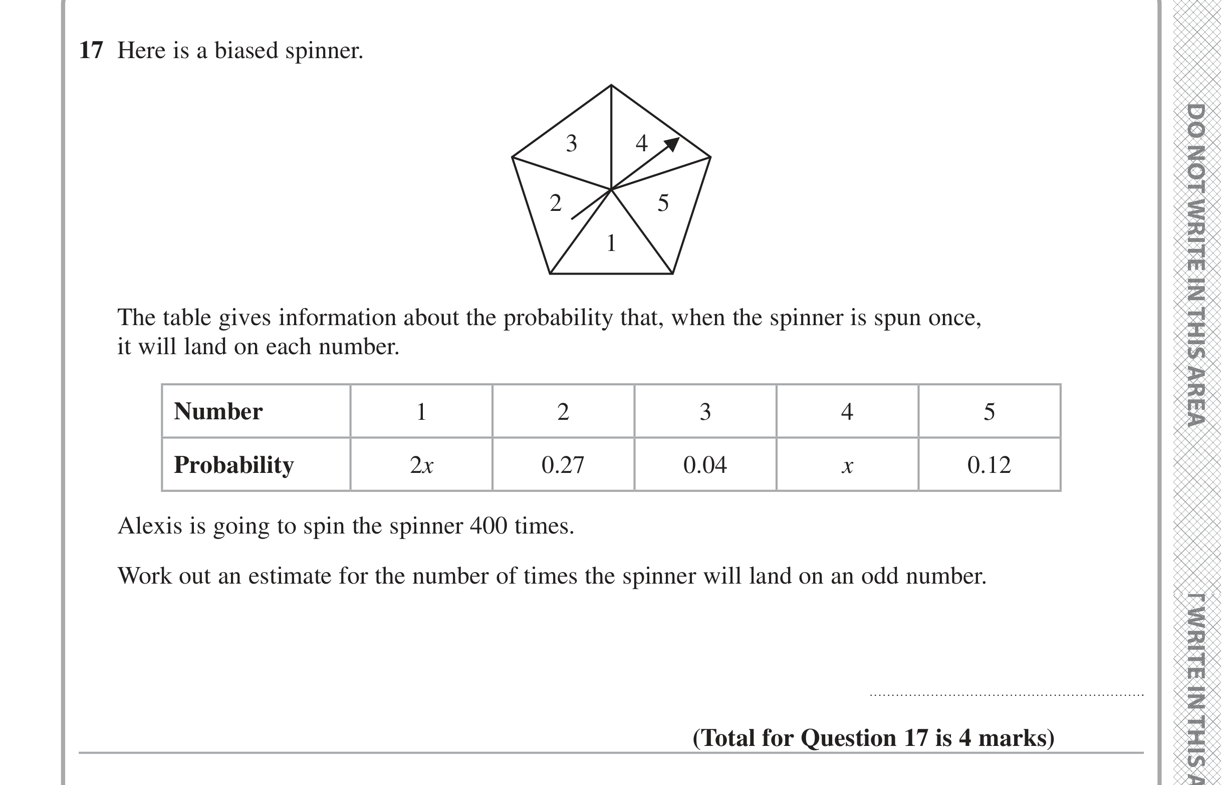 Question 17 — Probability — Edexcel iGCSE June 2024