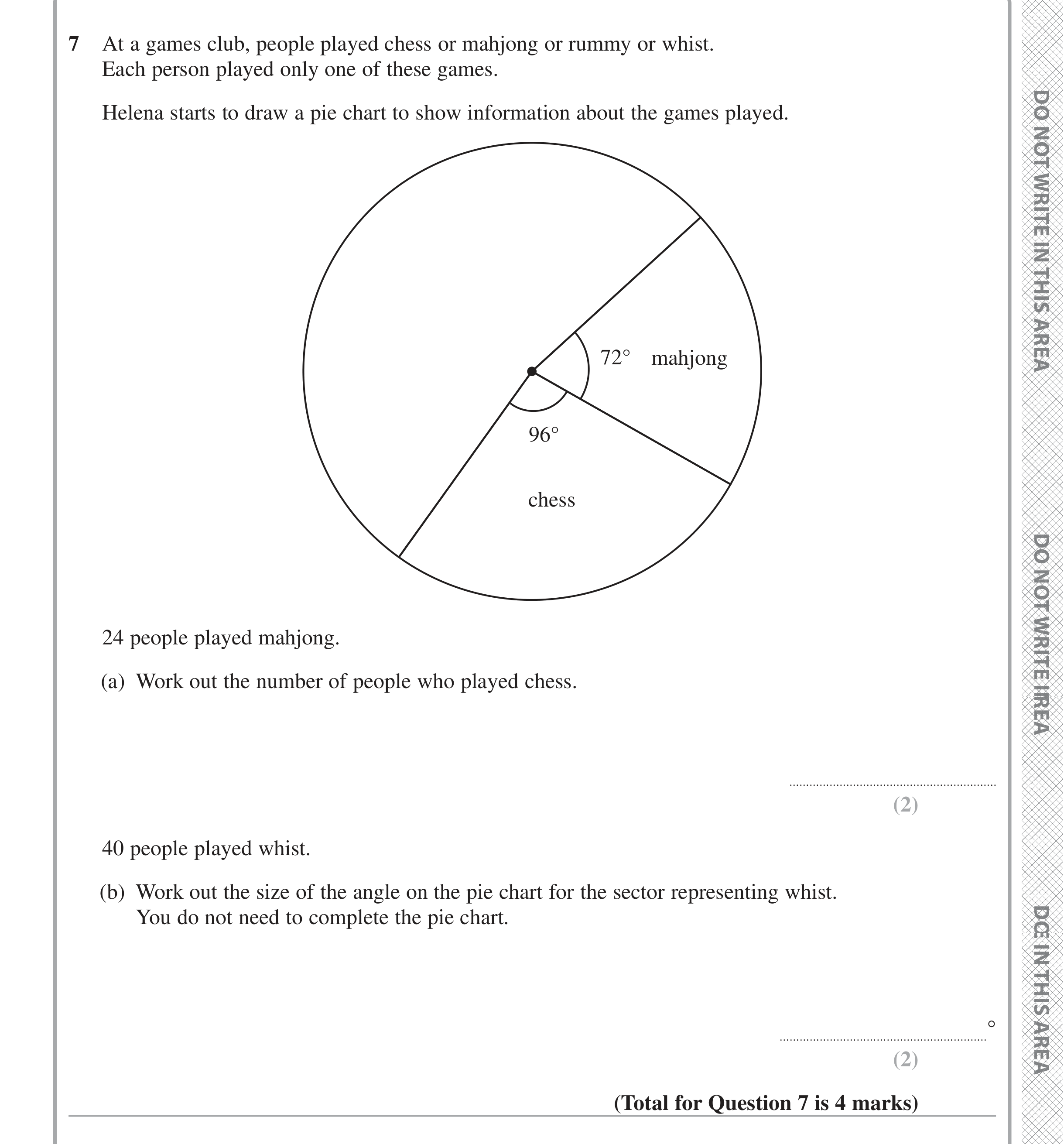 Question 7 — Interpret Statistical Diagrams — Edexcel iGCSE June 2024