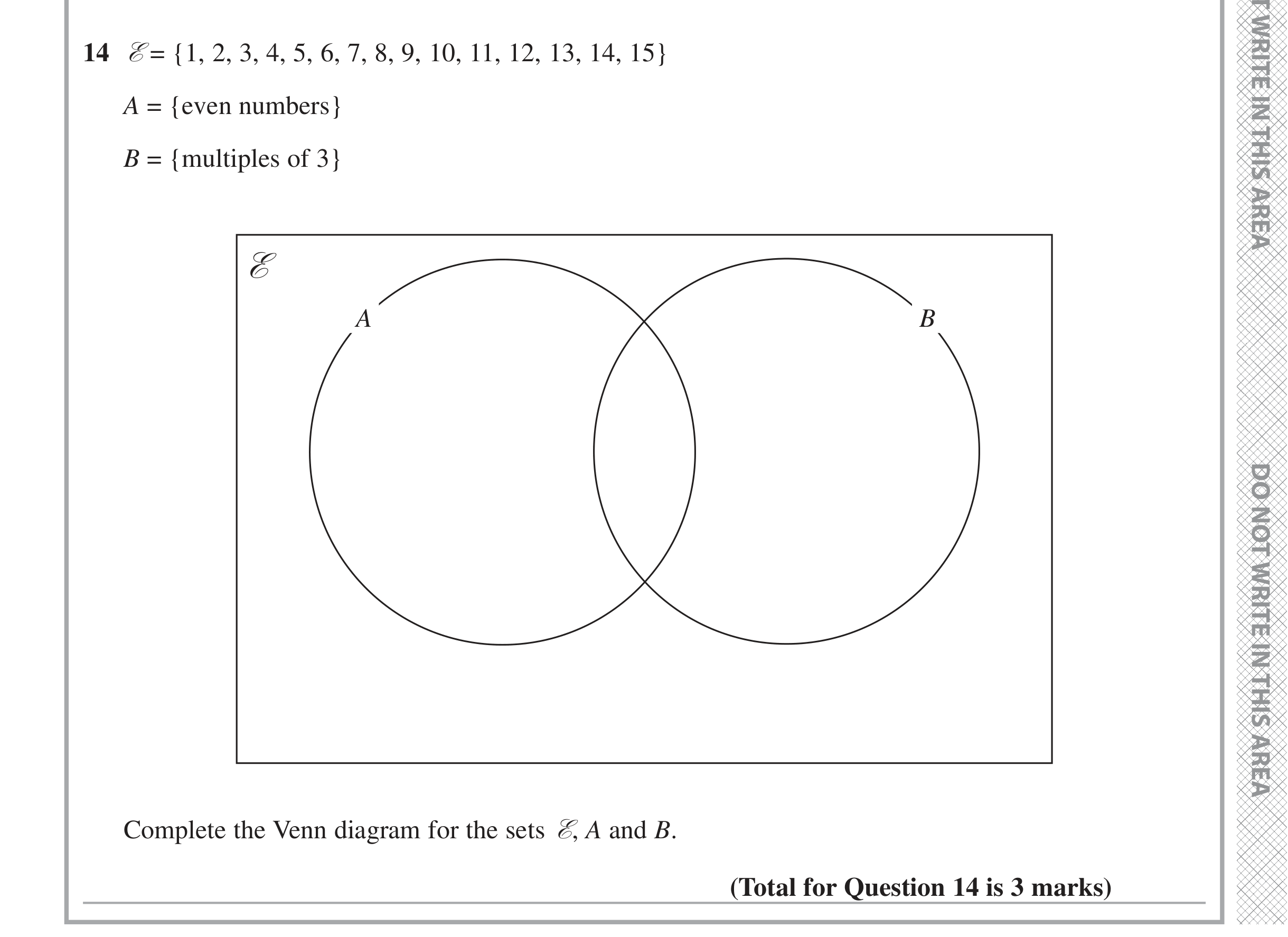 Question 14 — Set Notation — Edexcel iGCSE June 2021