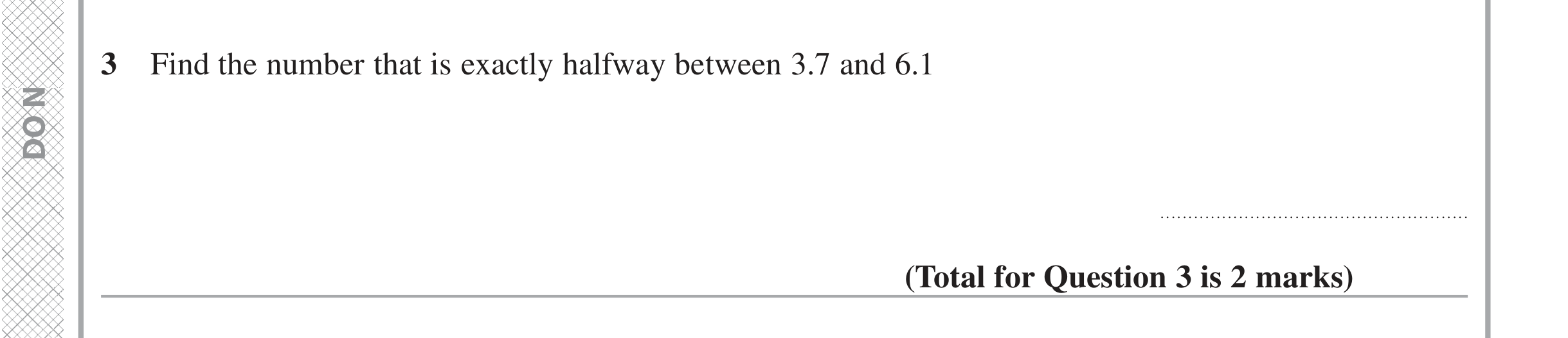 Question 3 — Numbers — Edexcel iGCSE June 2021