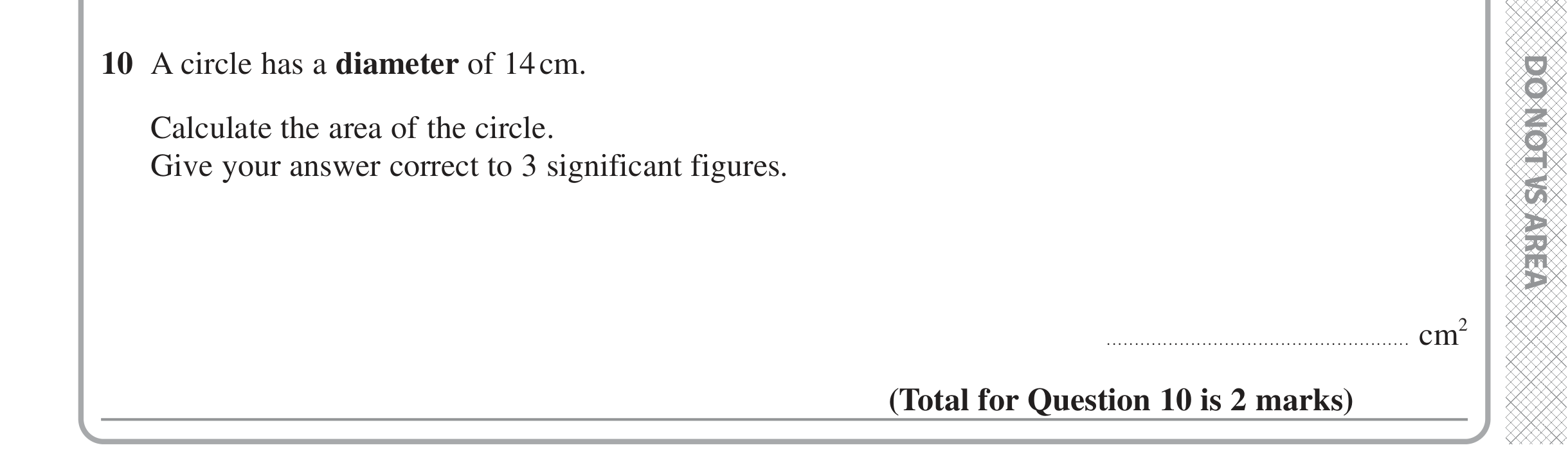 Question 10 — Circles — Edexcel iGCSE Jan 2022