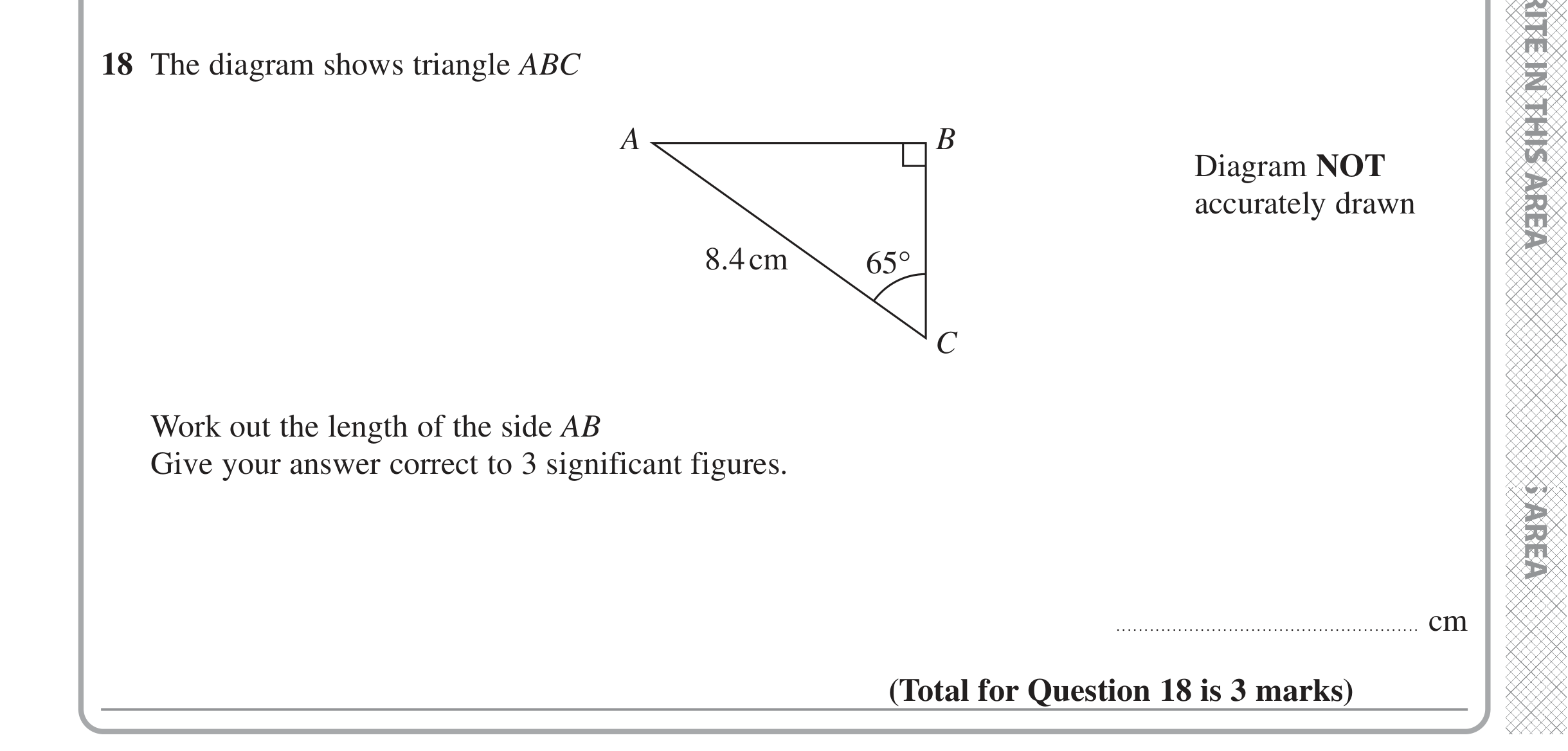 Question 18 — Soh Cah Toa — Edexcel iGCSE Jan 2022