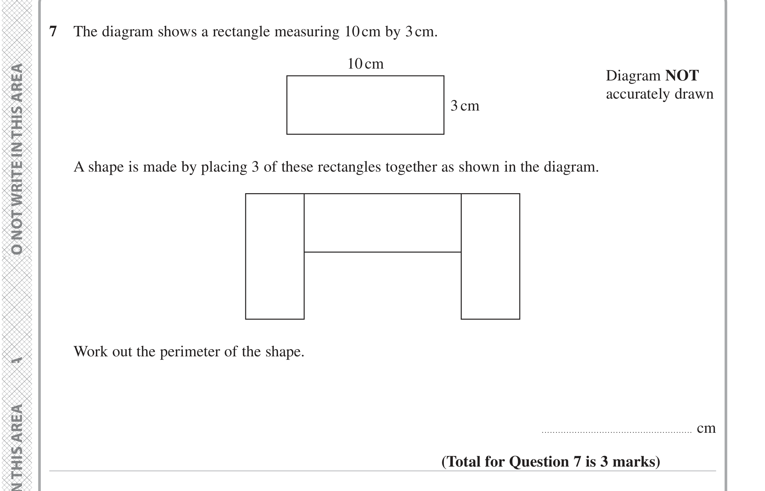 Question 7 — Perimeter and Area — Edexcel iGCSE June 2023