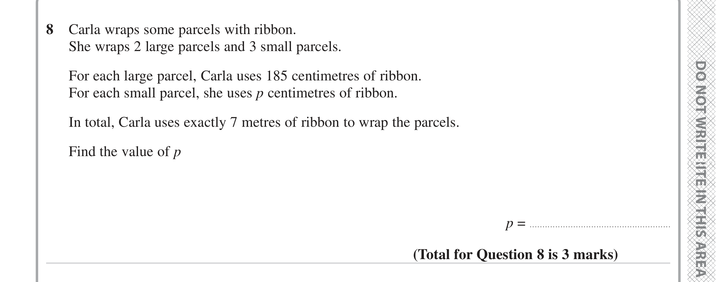 Question 8 — Unit Conversions — Edexcel iGCSE June 2023