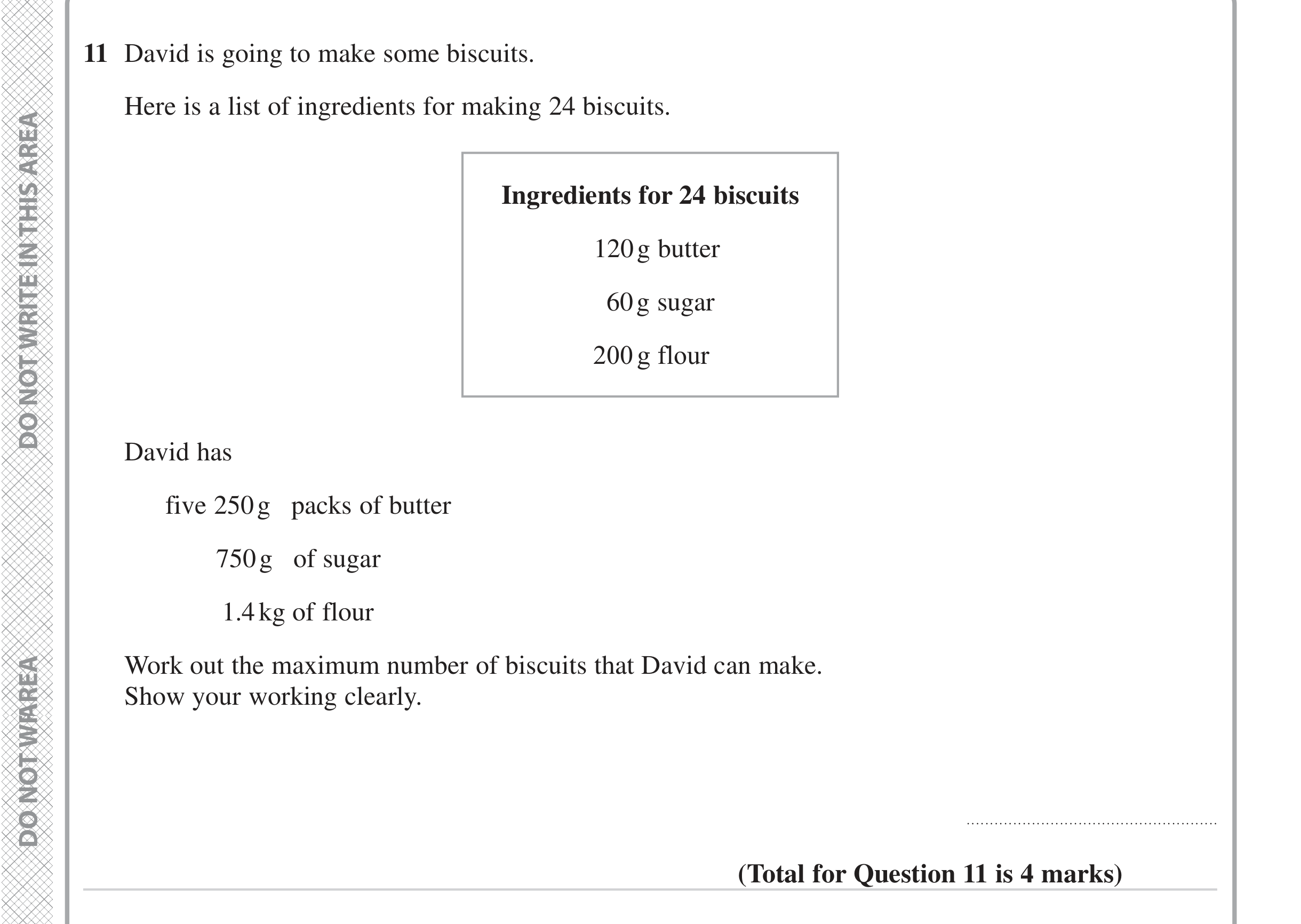 Question 11 — Unit Conversions — Edexcel iGCSE June 2024