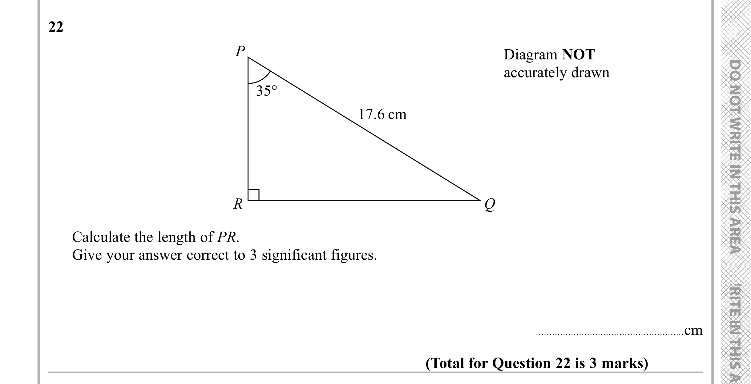 Question 22 — Soh Cah Toa — Edexcel iGCSE Sample Paper