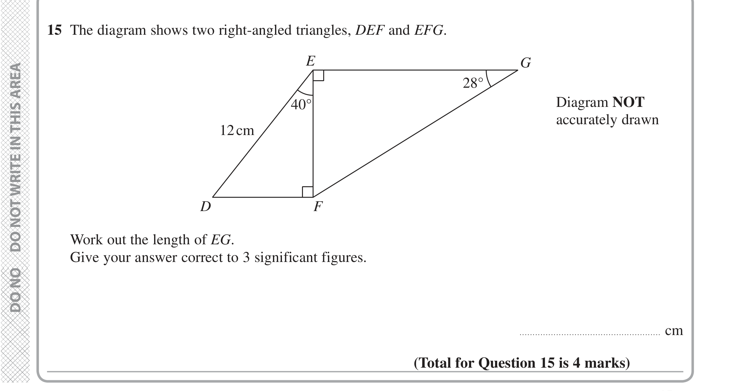 Question 15 — Soh Cah Toa — Edexcel iGCSE Jan 2020