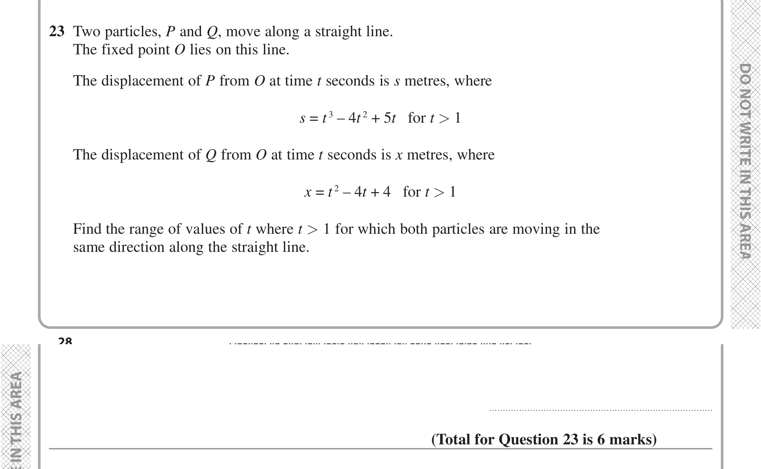 Question 23 — Differentiation — Edexcel iGCSE Jan 2022