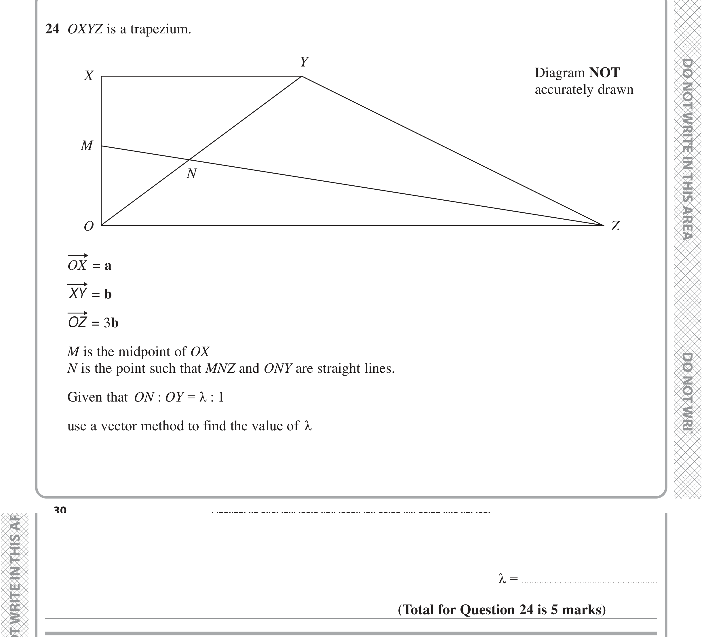 Question 24 — Vectors — Edexcel iGCSE Jan 2022