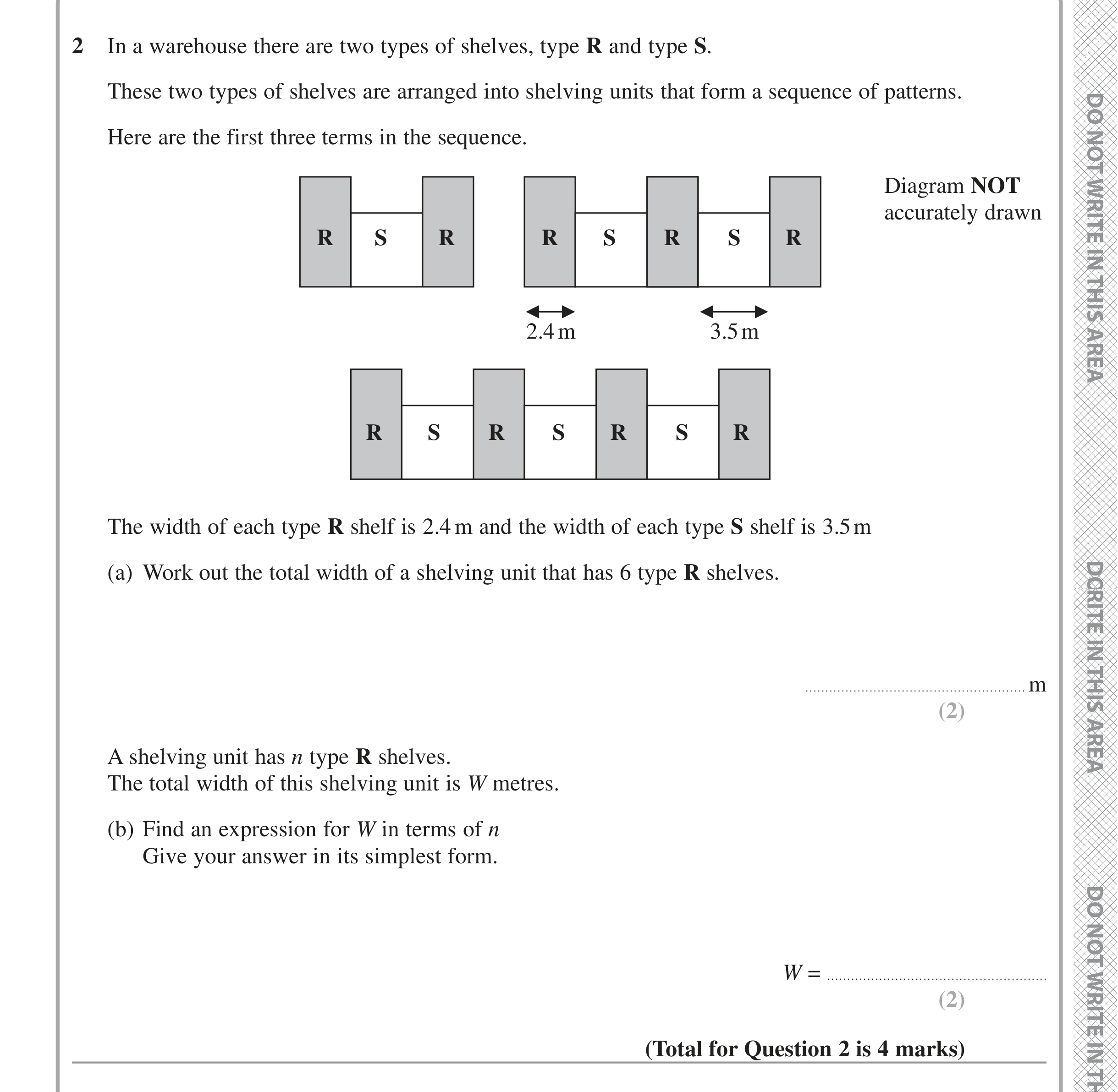 Question 2 — Sequences — Edexcel iGCSE June 2022