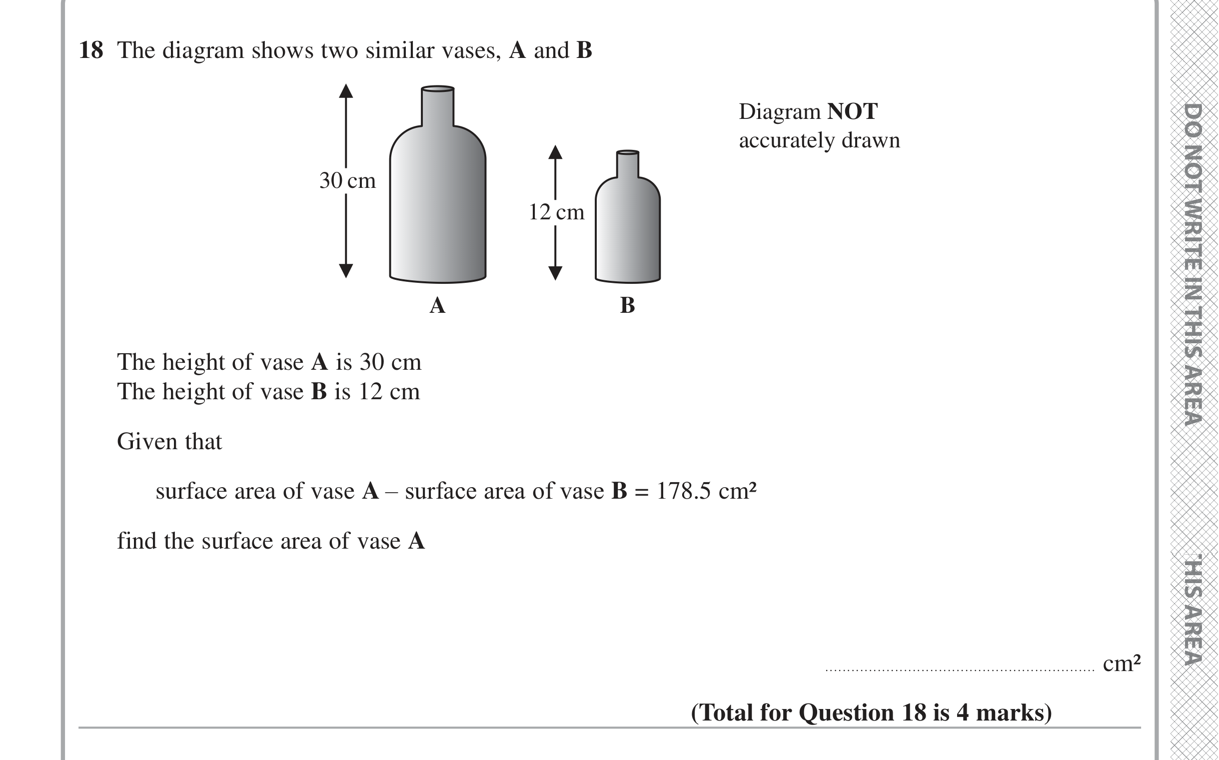 Question 18 — Congruence and Similarity — Edexcel iGCSE June 2024