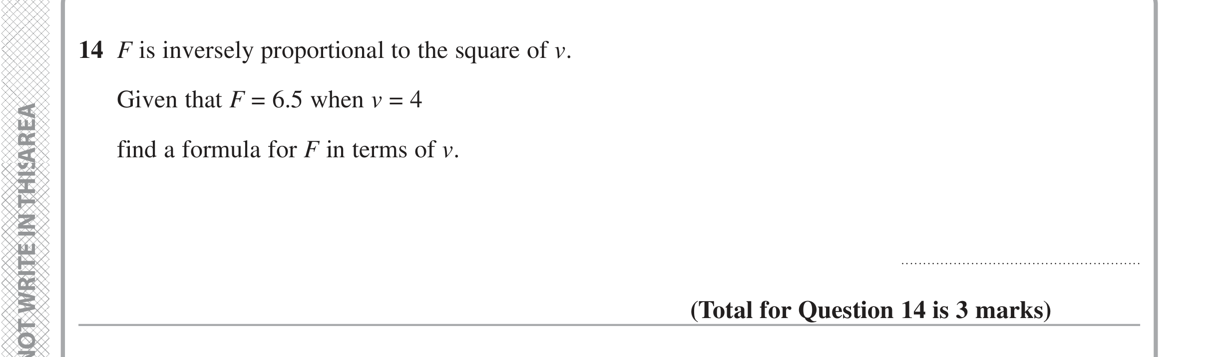 Question 14 — Proportion — Edexcel iGCSE June 2020