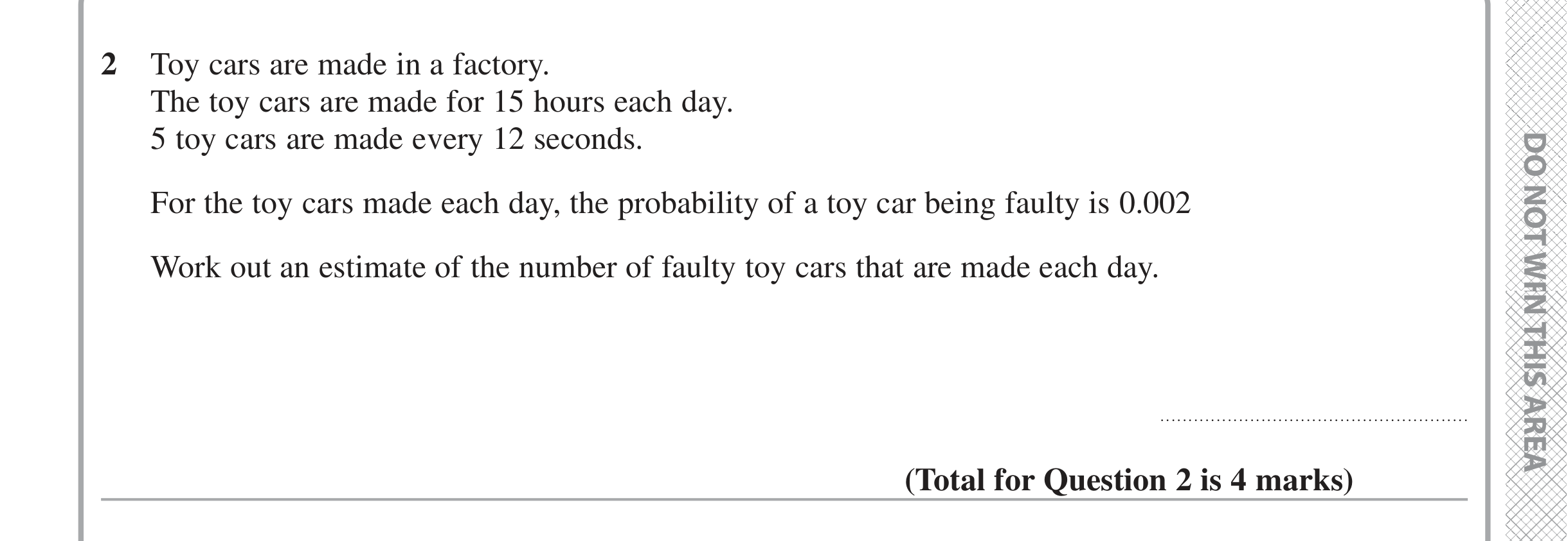 Question 2 — Probability — Edexcel iGCSE June 2020