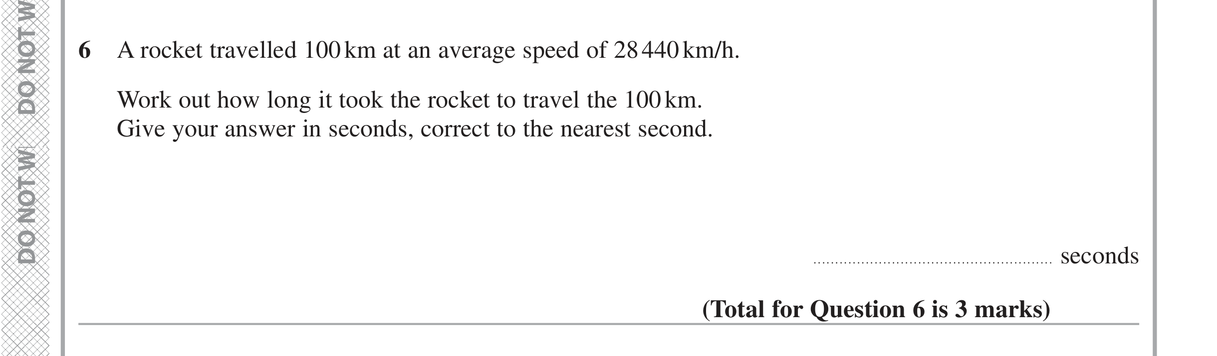 Question 6 — Unit Conversions — Edexcel iGCSE June 2020