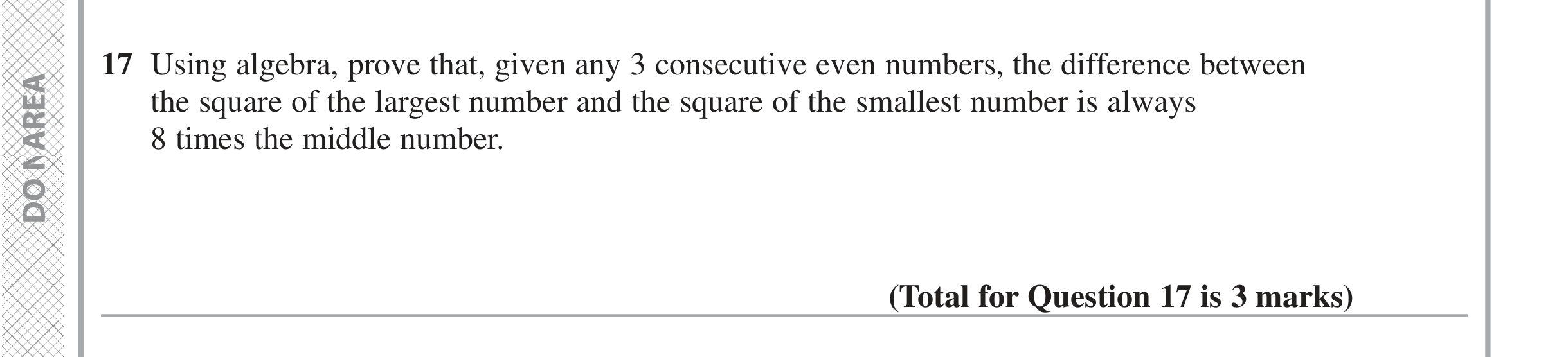 Question 17 — Proofs — Edexcel iGCSE June 2021
