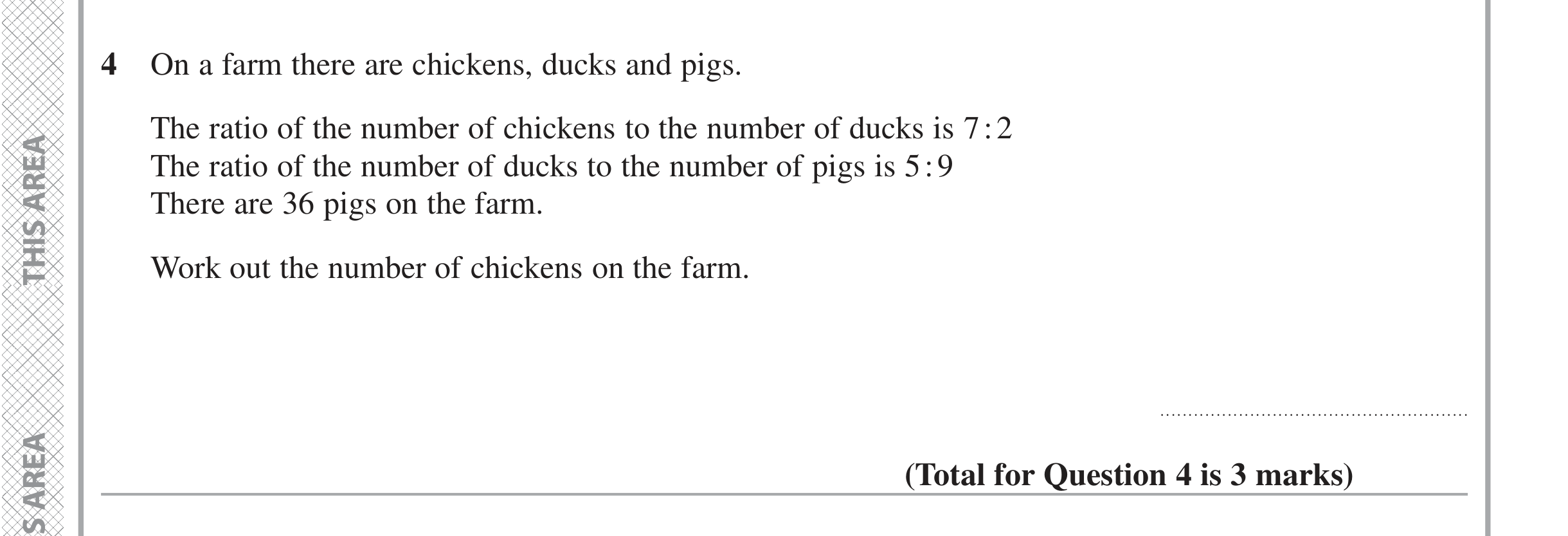 Question 4 — Ratios — Edexcel iGCSE June 2021