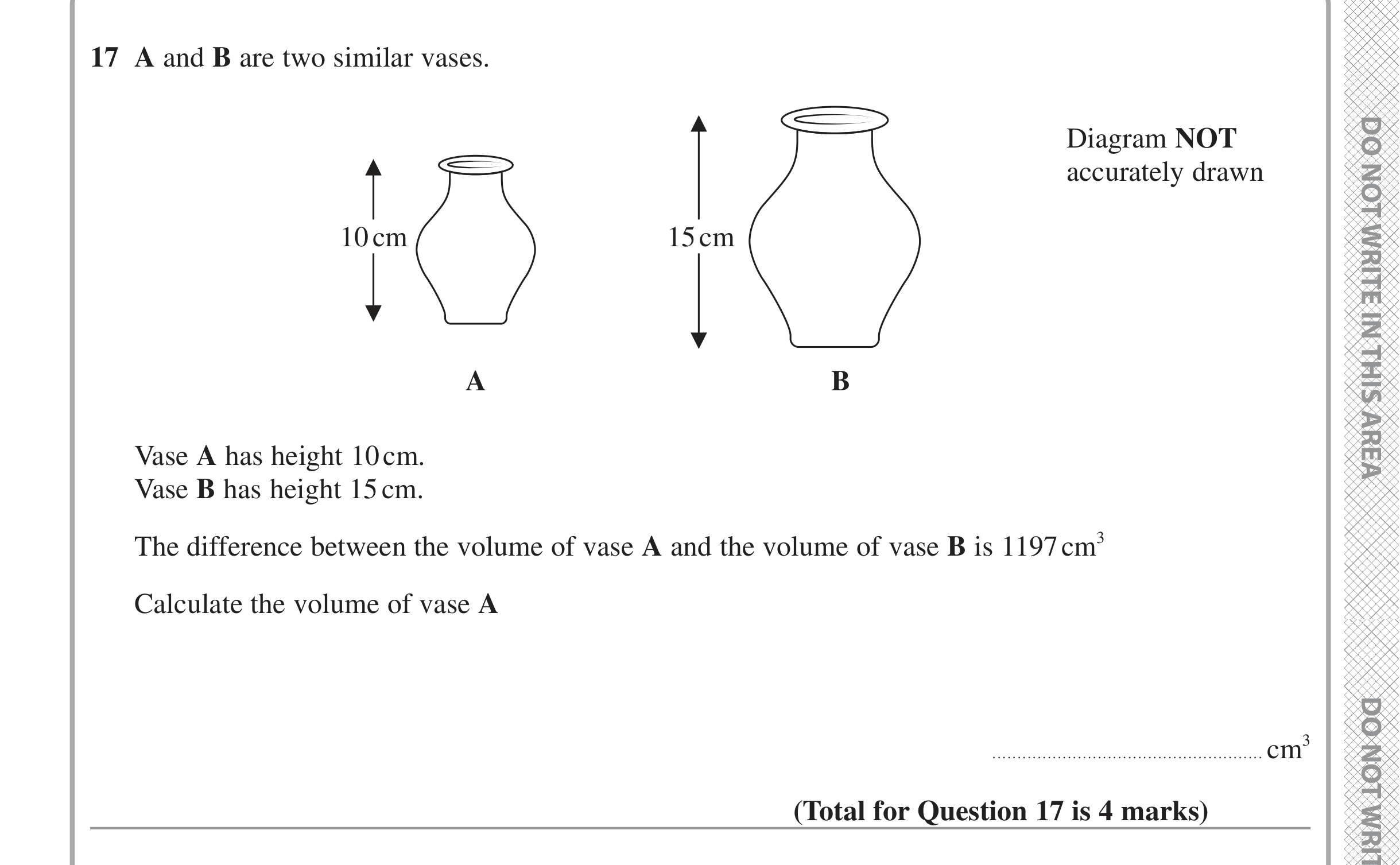 Question 17 — Congruence and Similarity — Edexcel iGCSE Jan 2022