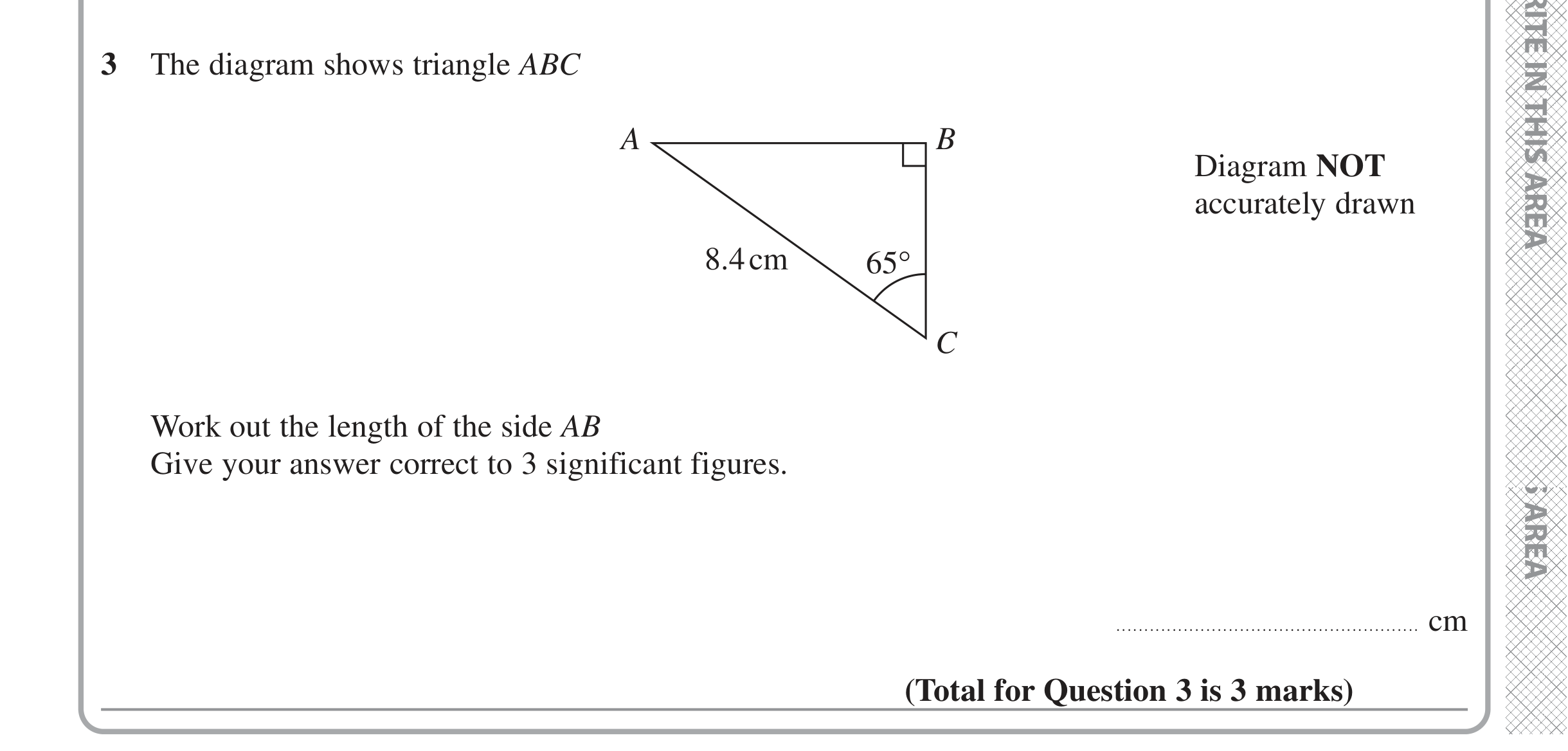 Question 3 — Soh Cah Toa — Edexcel iGCSE Jan 2022