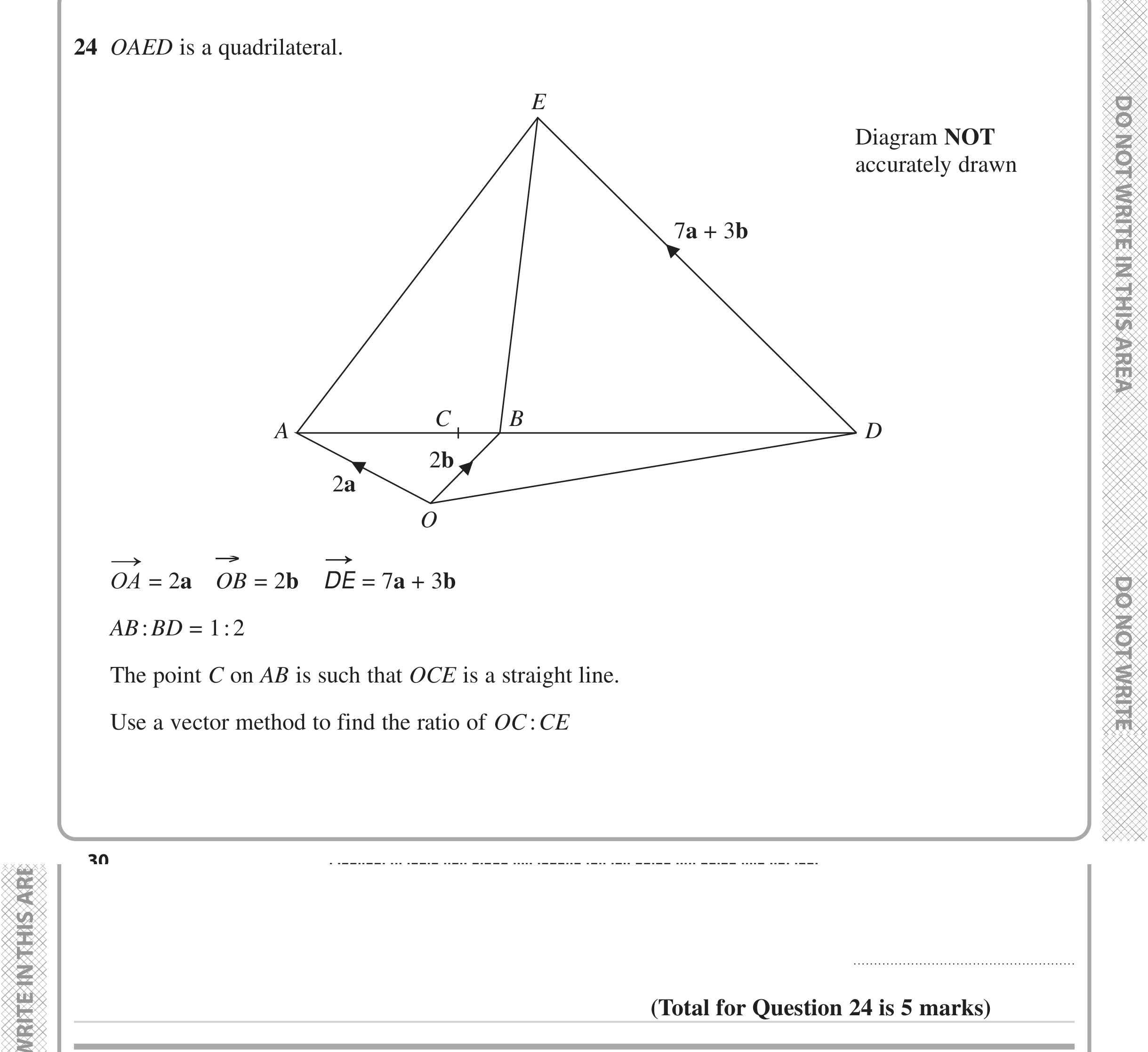 Question 24 — Vectors — Edexcel iGCSE Jan 2023