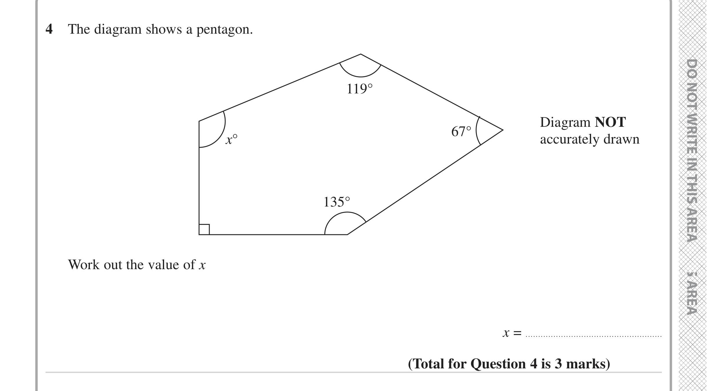 Question 4 — Angles — Edexcel iGCSE Jan 2023