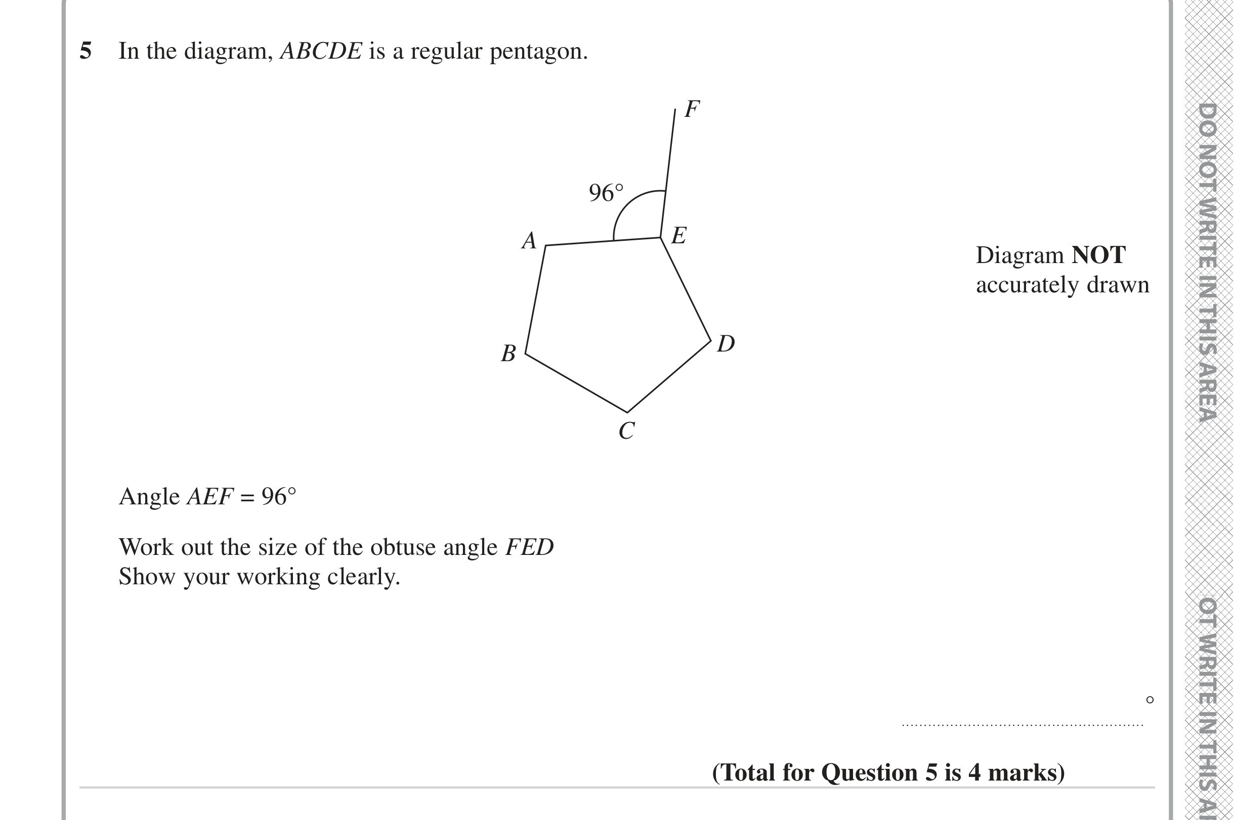 Question 5 — Angles — Edexcel iGCSE June 2024