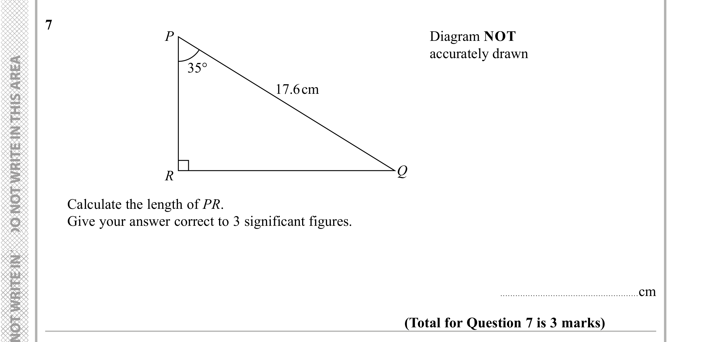Question 7 — Soh Cah Toa — Edexcel iGCSE Sample Paper