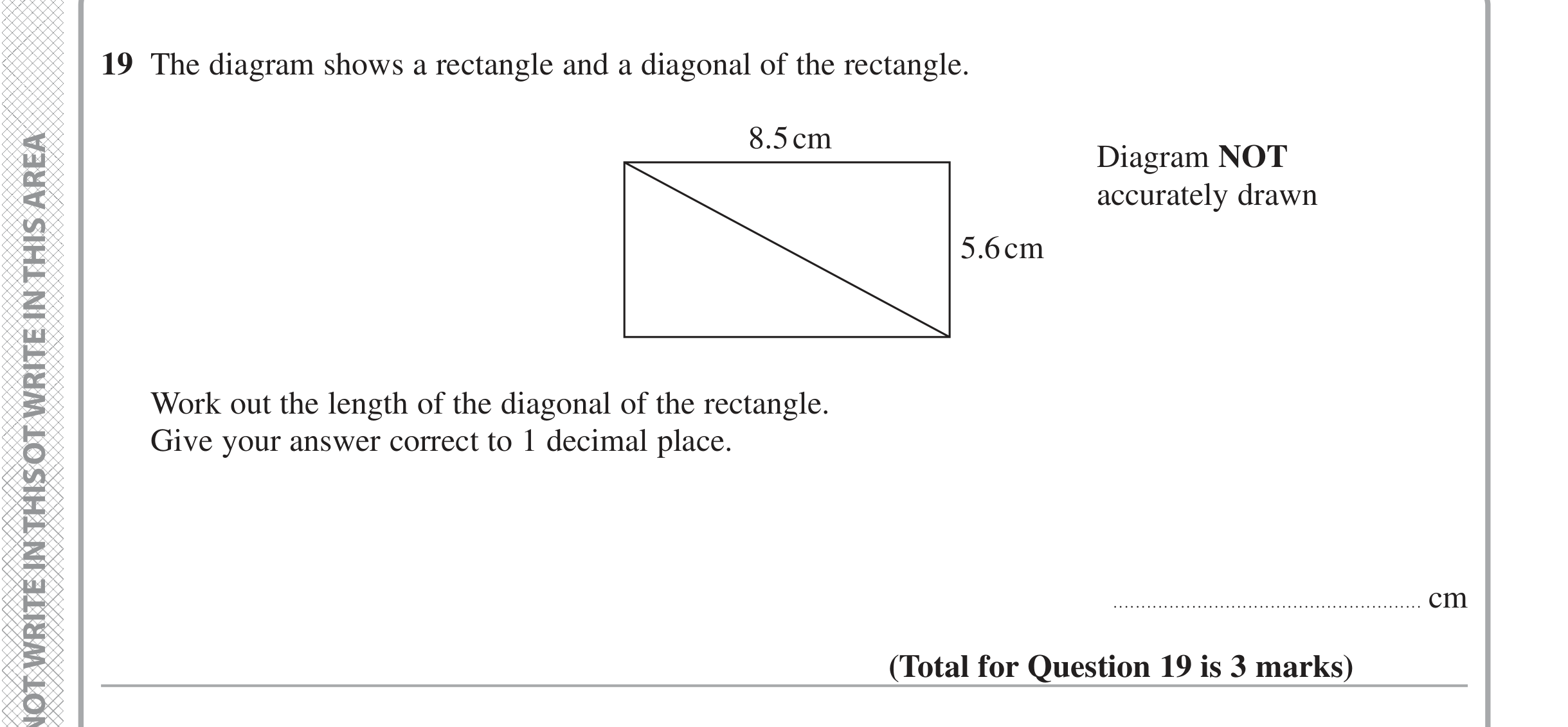 Question 19 — Pythagoras — Edexcel iGCSE Jan 2020