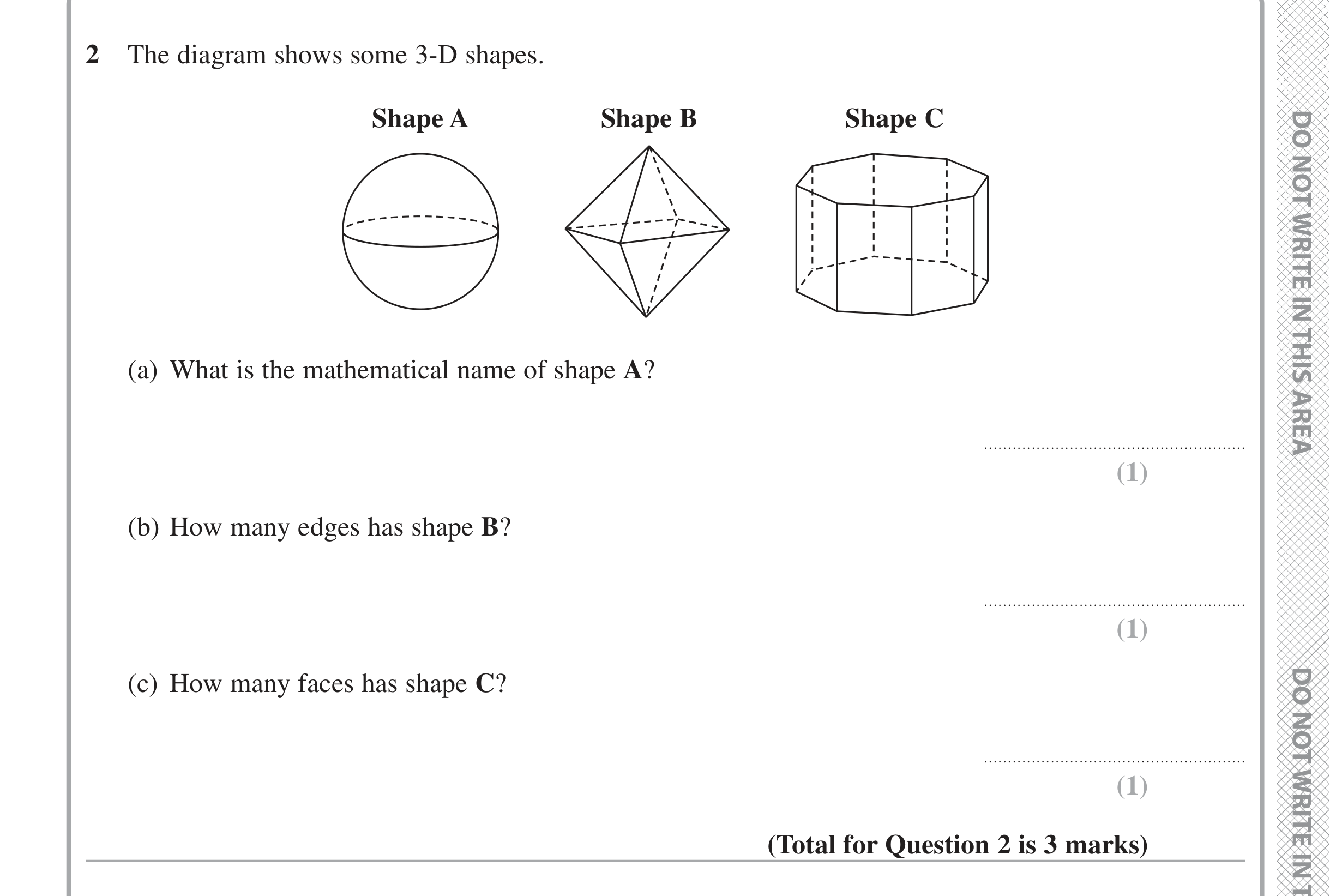 Question 2 — Polygons — Edexcel iGCSE June 2020