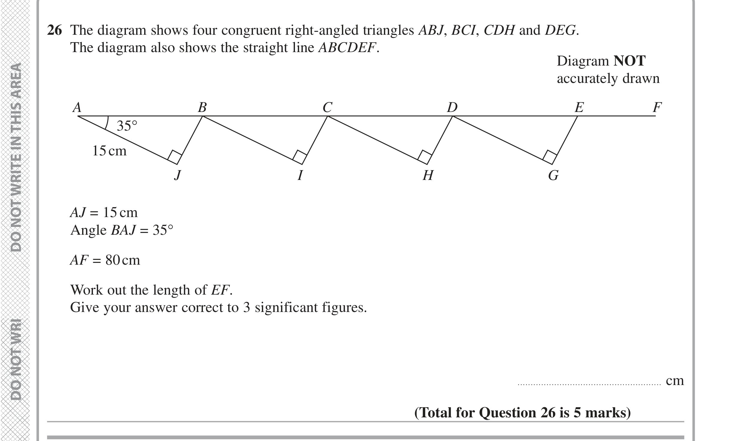 Question 26 — Soh Cah Toa — Edexcel iGCSE June 2020