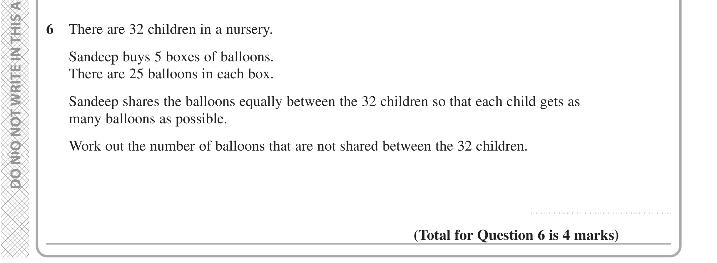Question 6 — Stray — Edexcel iGCSE June 2020