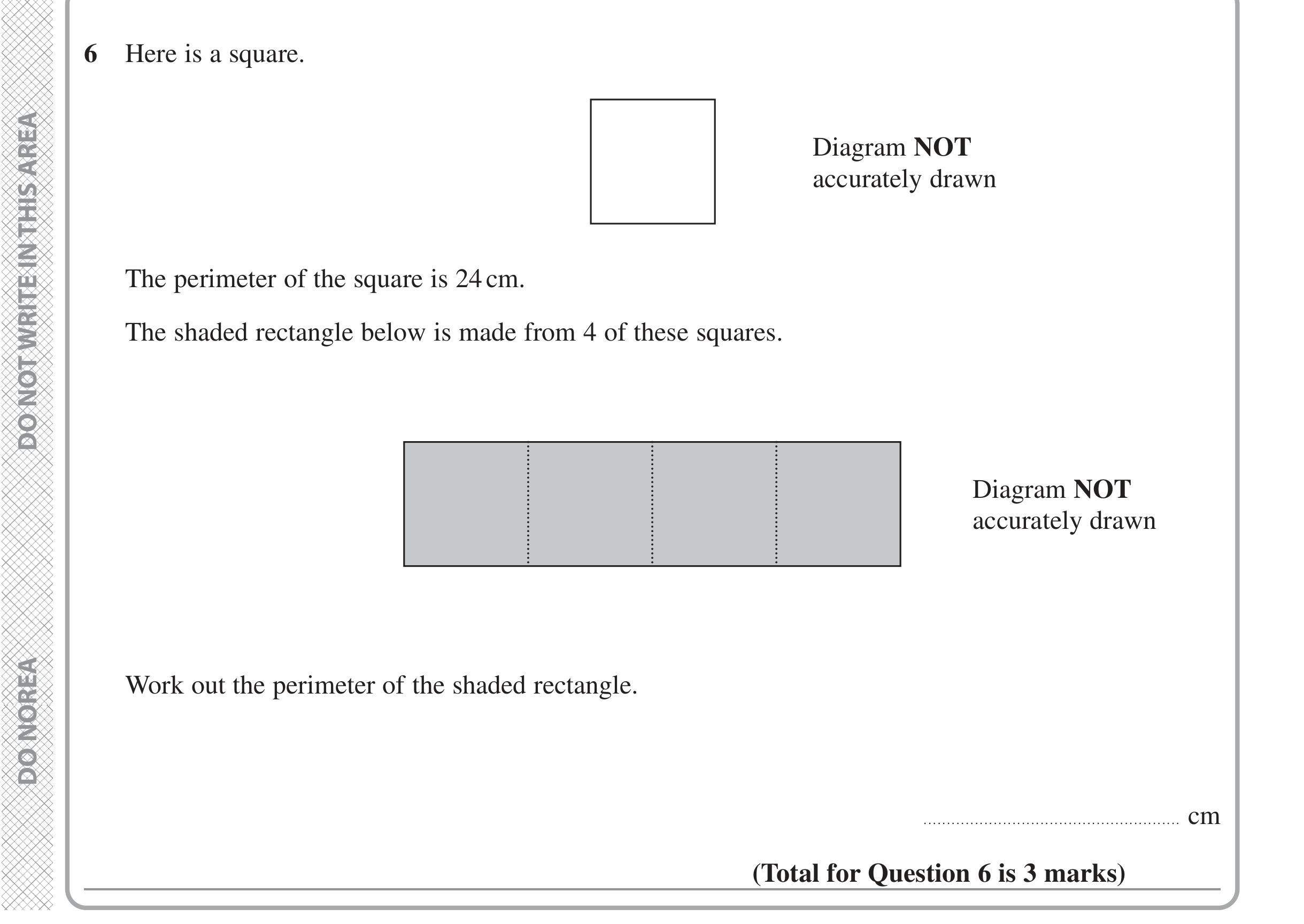 Question 6 — Perimeter and Area — Edexcel iGCSE Jan 2022