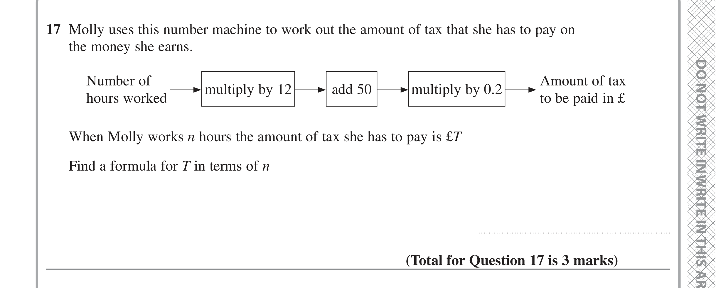Question 17 — Formulae — Edexcel iGCSE June 2022