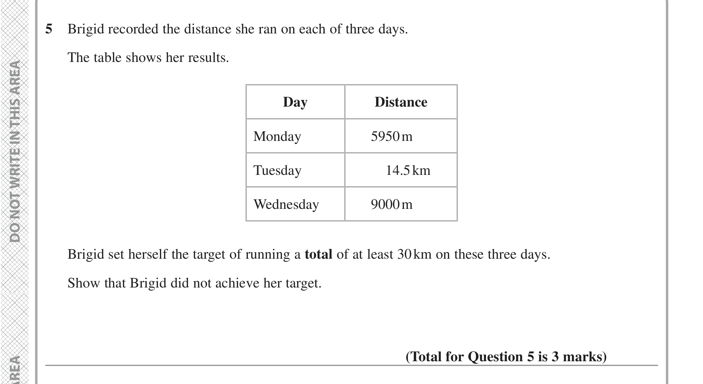 Question 5 — Unit Conversions — Edexcel iGCSE June 2022