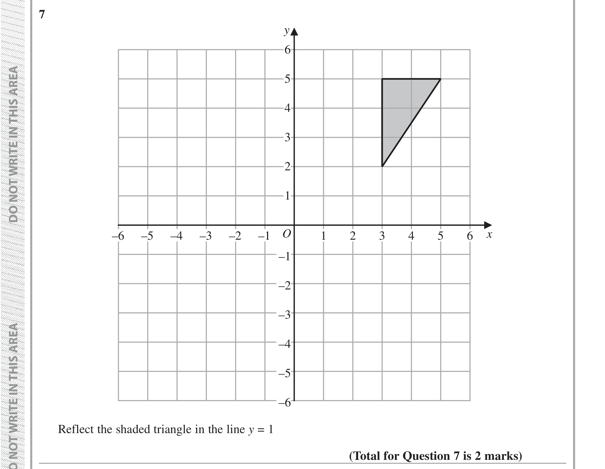 Question 7 — Rotations/Reflections/Translations/Enlargements — Edexcel iGCSE Jan 2019
