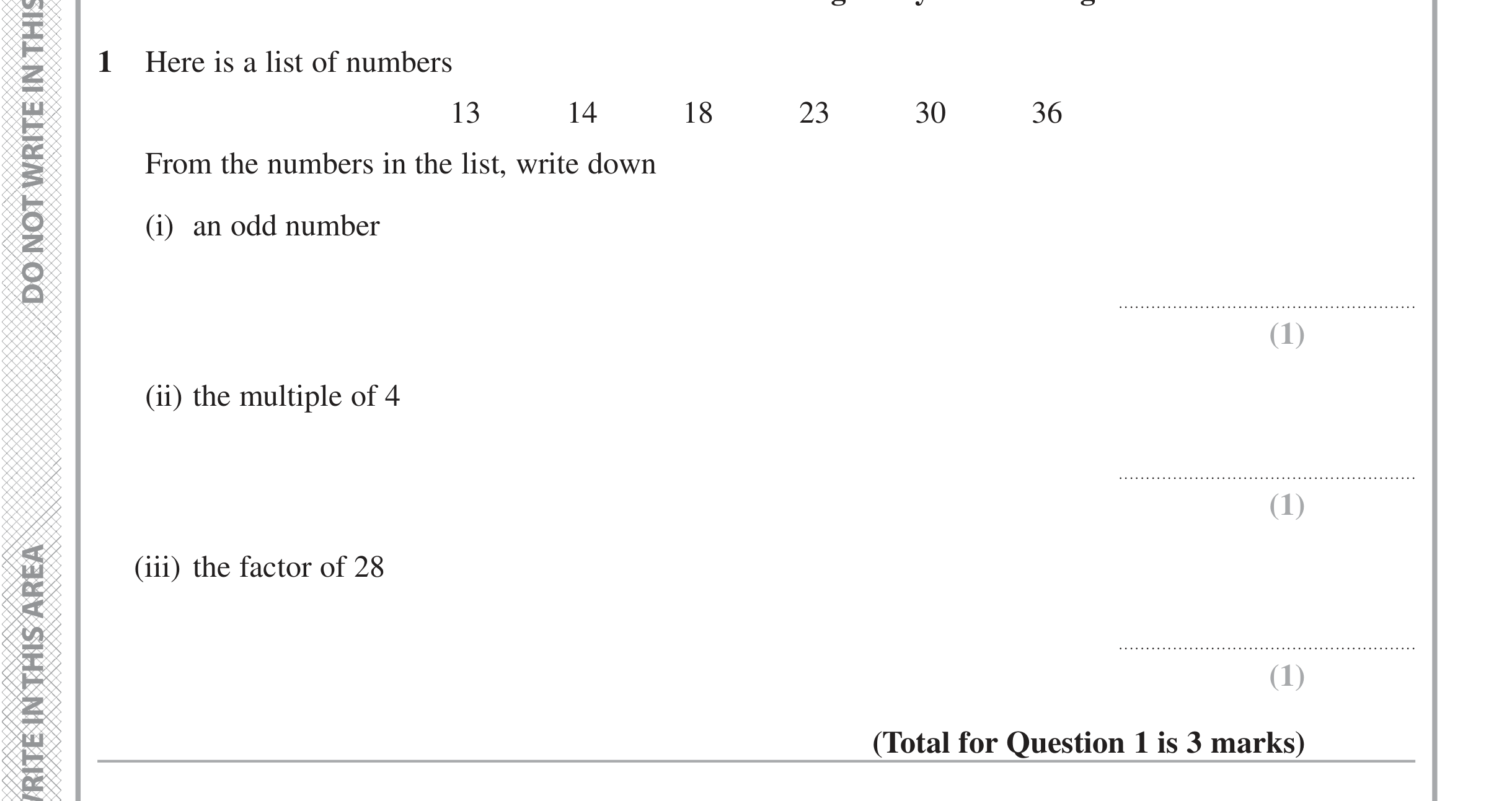 Question 1 — Numbers — Edexcel iGCSE Jan 2020