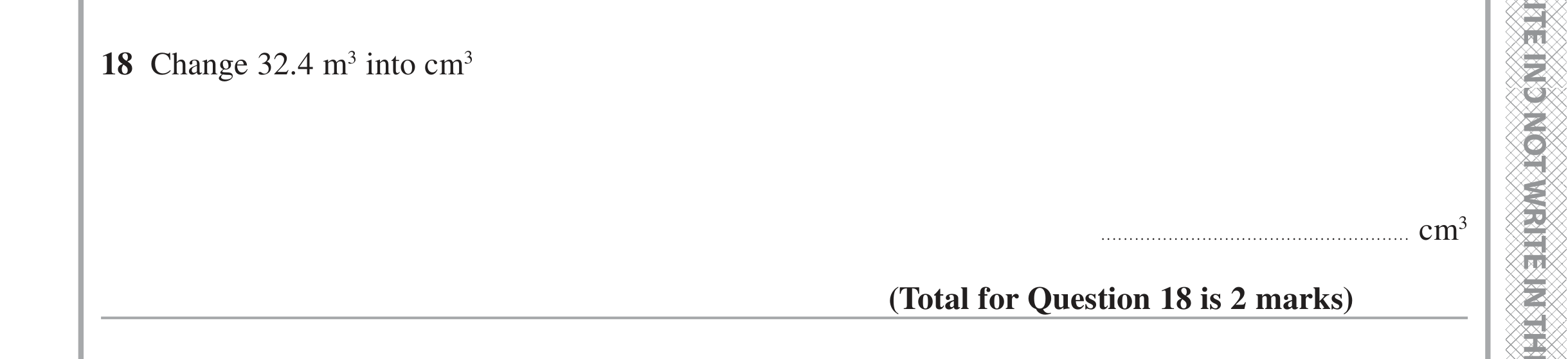 Question 18 — Unit Conversions — Edexcel iGCSE Jan 2020