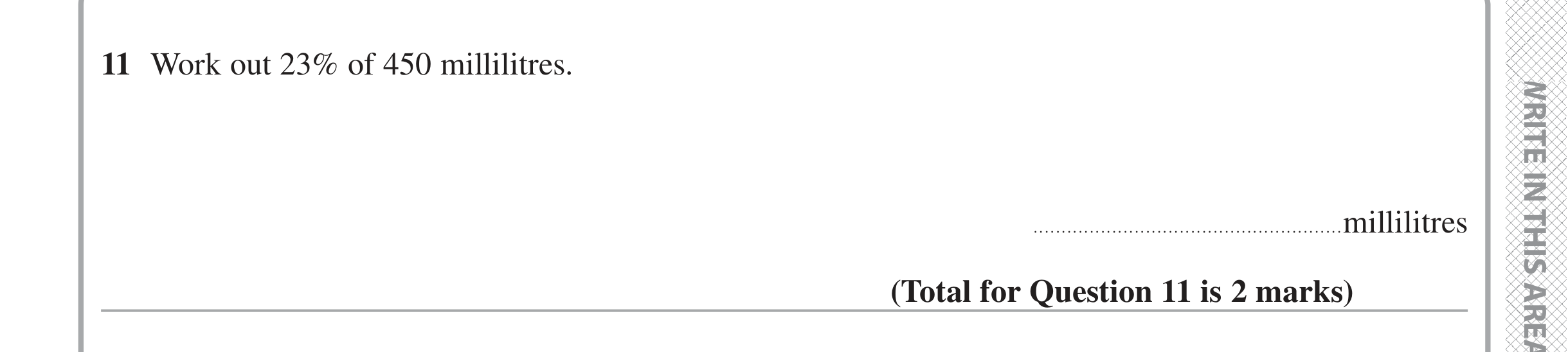 Question 11 — Percentages — Edexcel iGCSE June 2020
