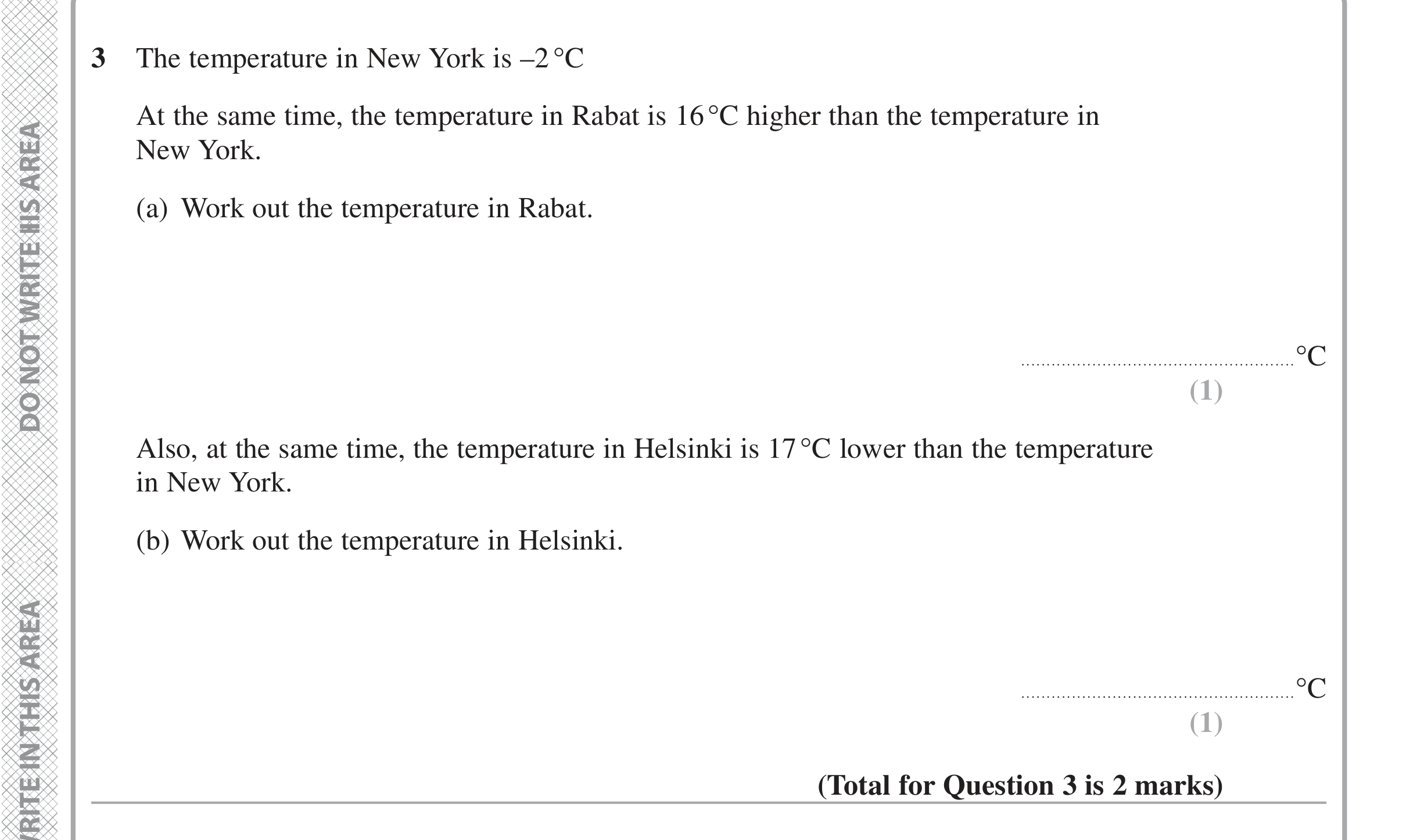 Question 3 — Stray — Edexcel iGCSE Jan 2021