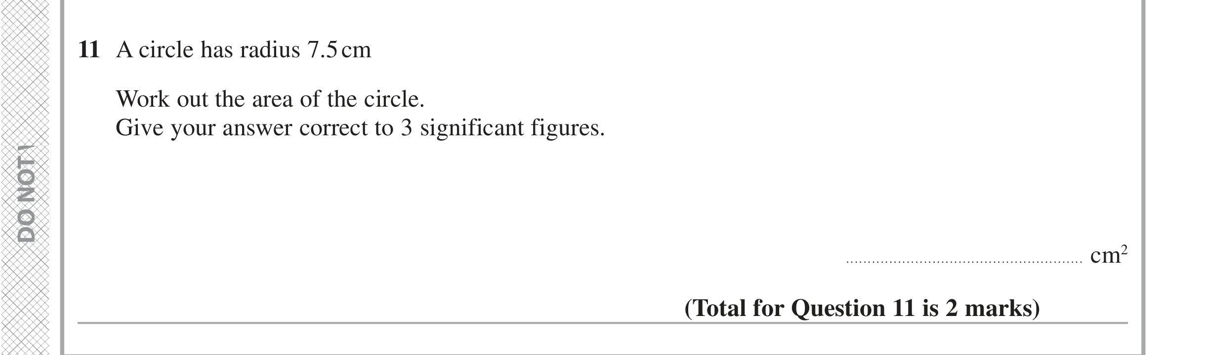 Question 11 — Circles — Edexcel iGCSE June 2021