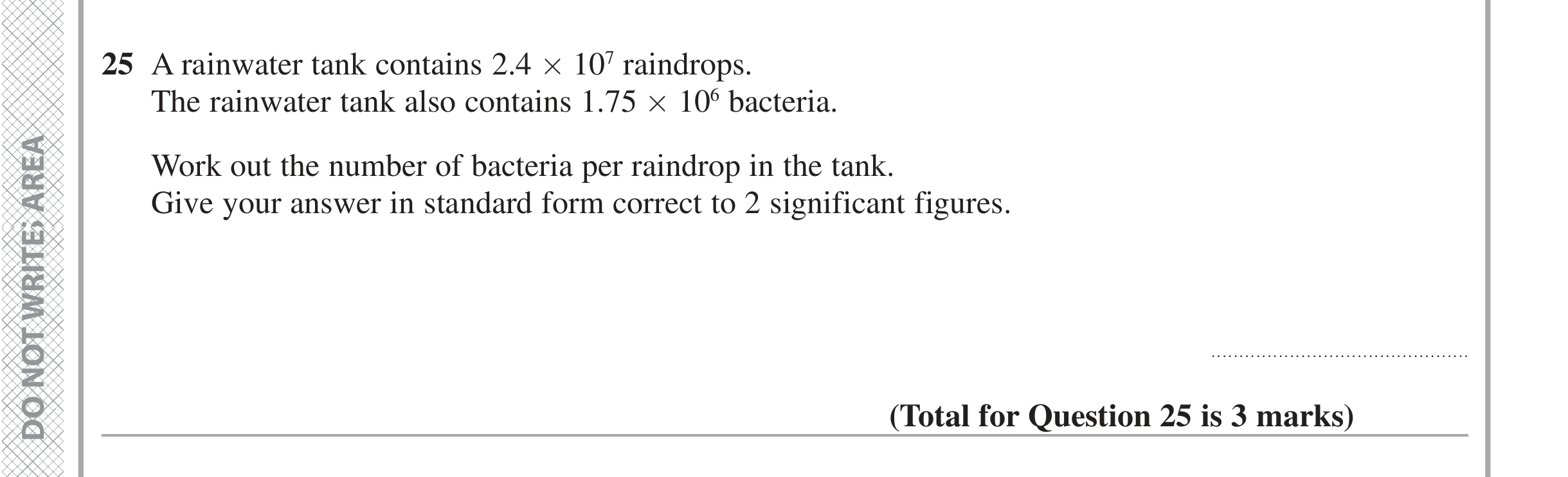 Question 25 — Standard Form — Edexcel iGCSE November 2021
