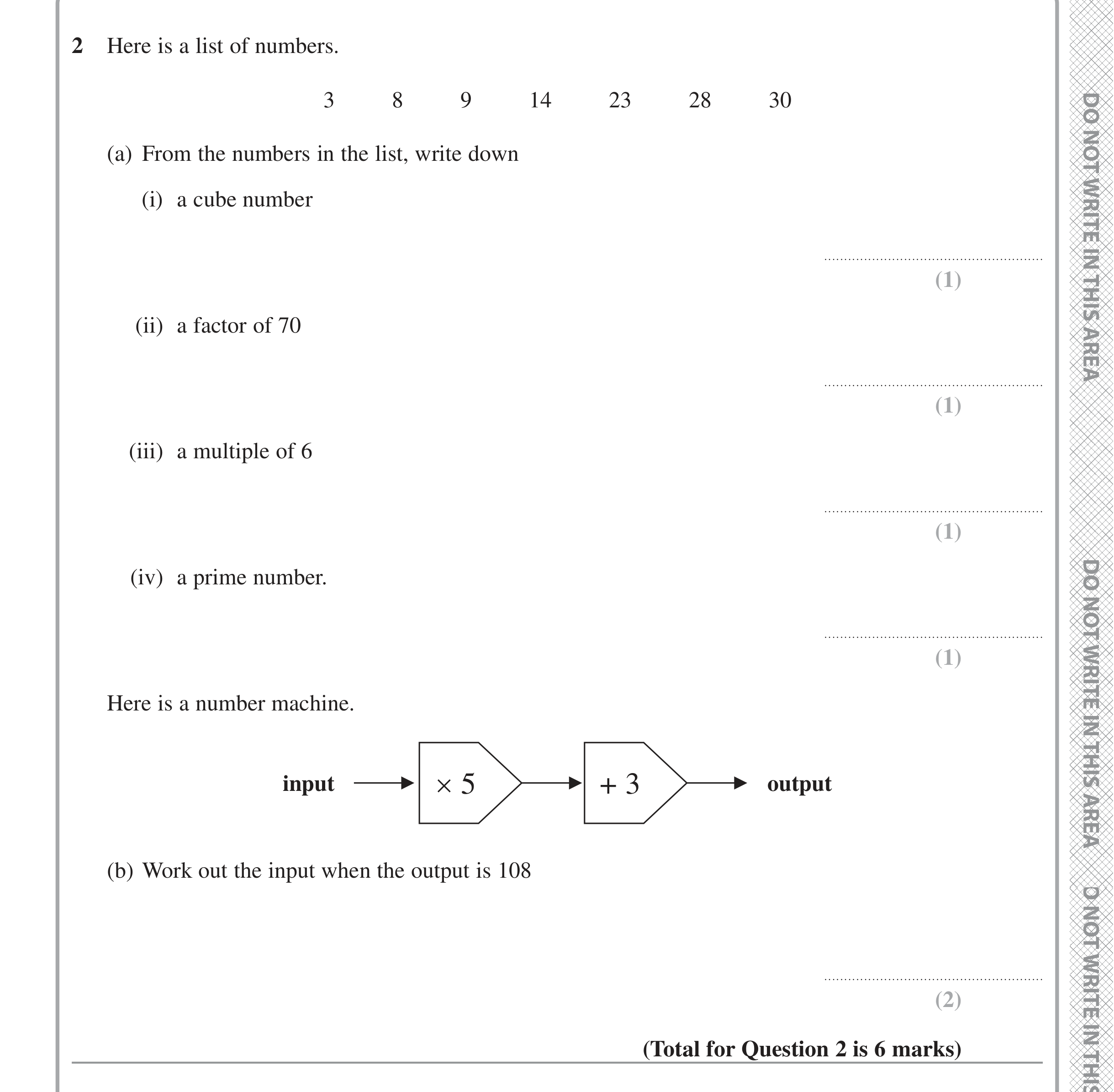 Question 2 — Numbers, Functions — Edexcel iGCSE Jan 2022