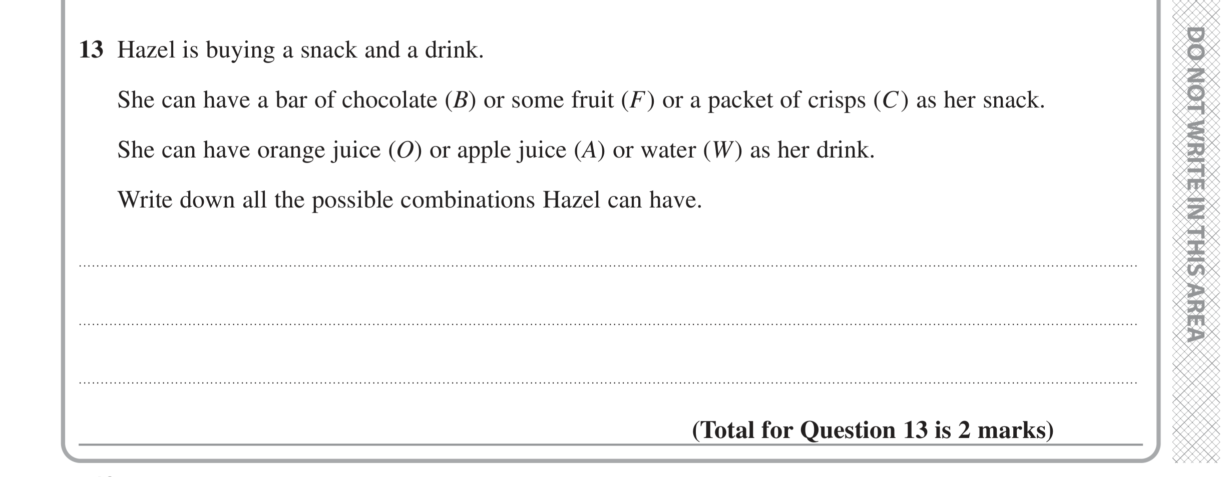 Question 13 — Probability — Edexcel iGCSE June 2022
