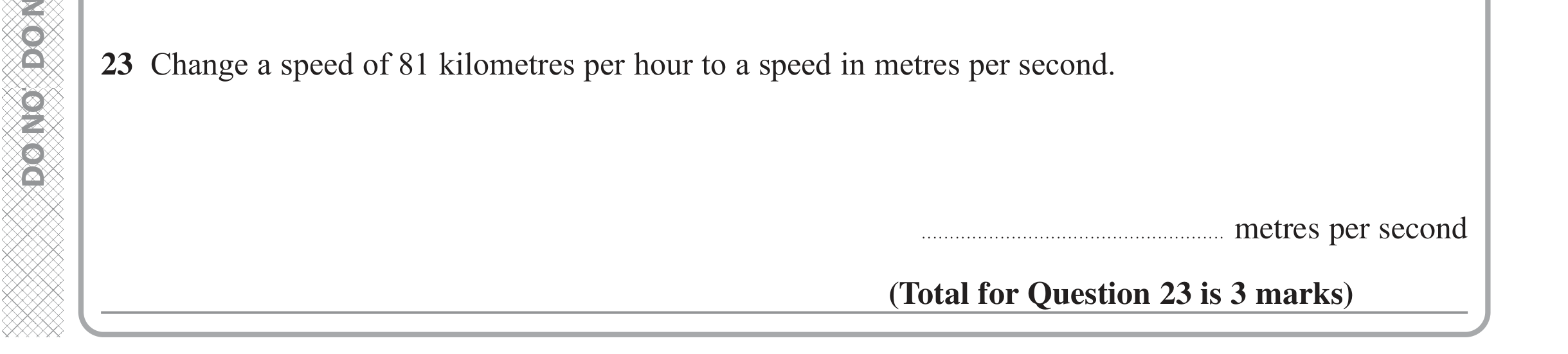 Question 23 — Unit Conversions — Edexcel iGCSE June 2022
