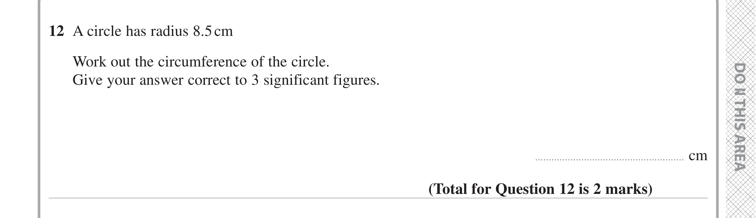 Question 12 — Circles — Edexcel iGCSE June 2023
