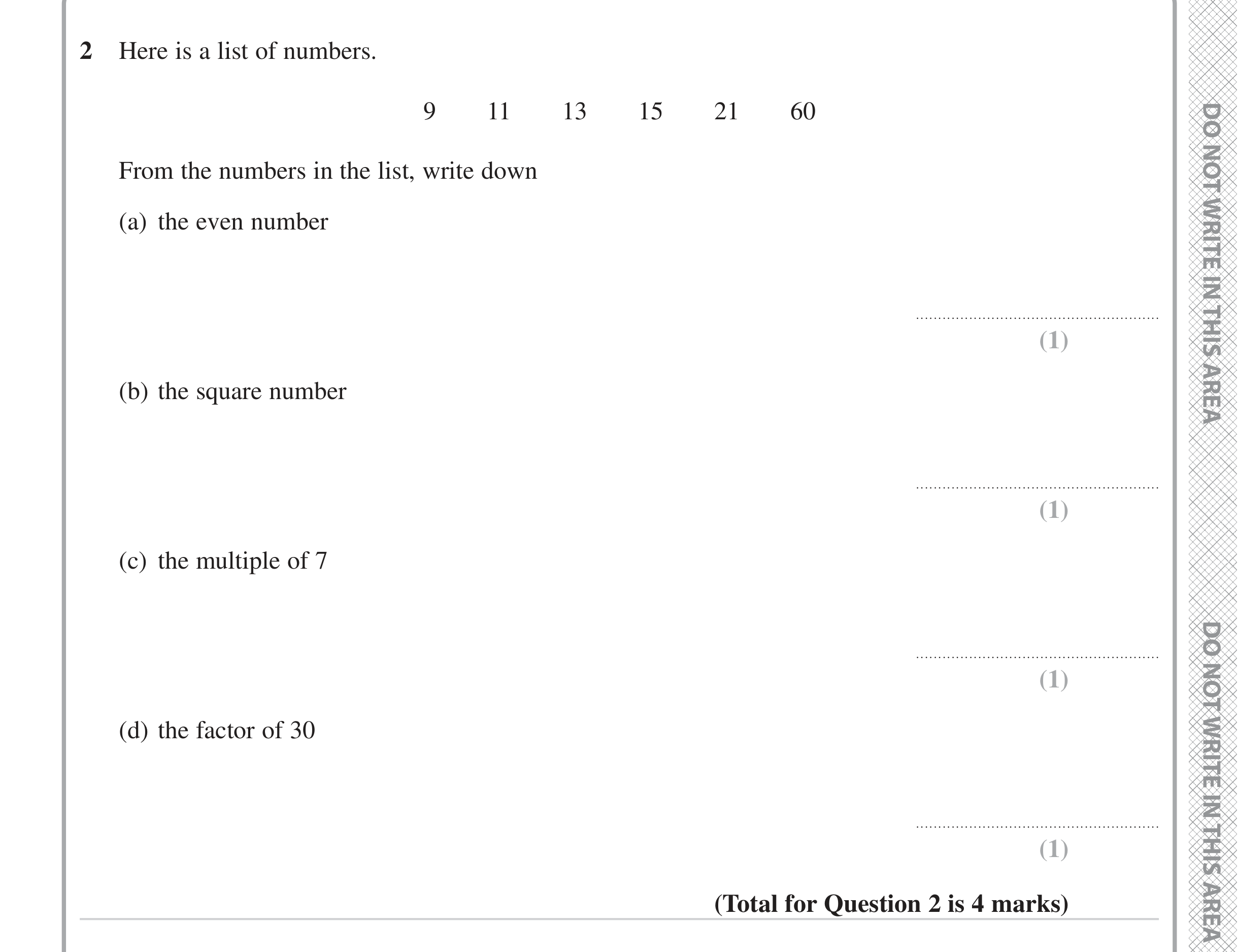 Question 2 — Numbers — Edexcel iGCSE June 2023
