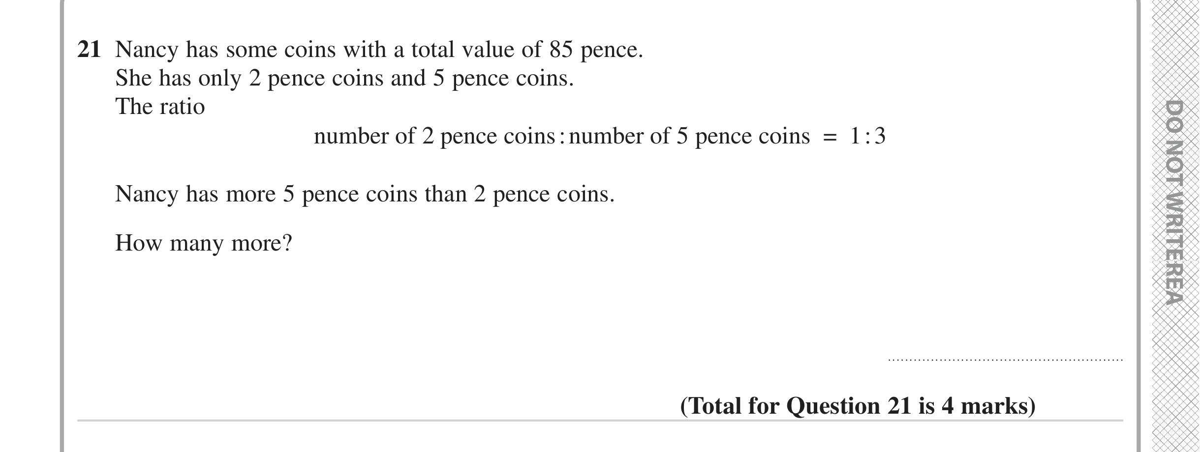 Question 21 — Ratios — Edexcel iGCSE June 2023