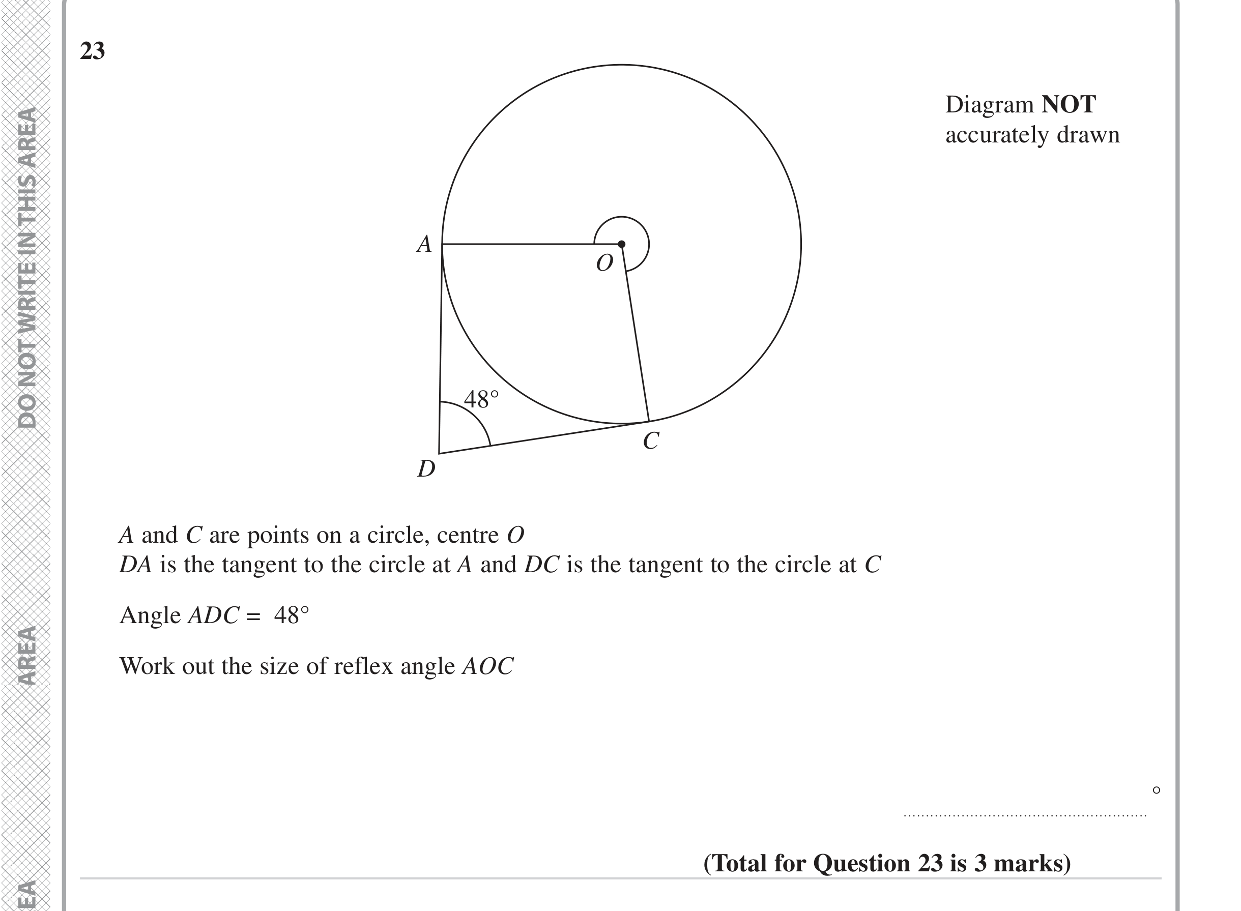 Question 23 — Circle Theorems — Edexcel iGCSE June 2023