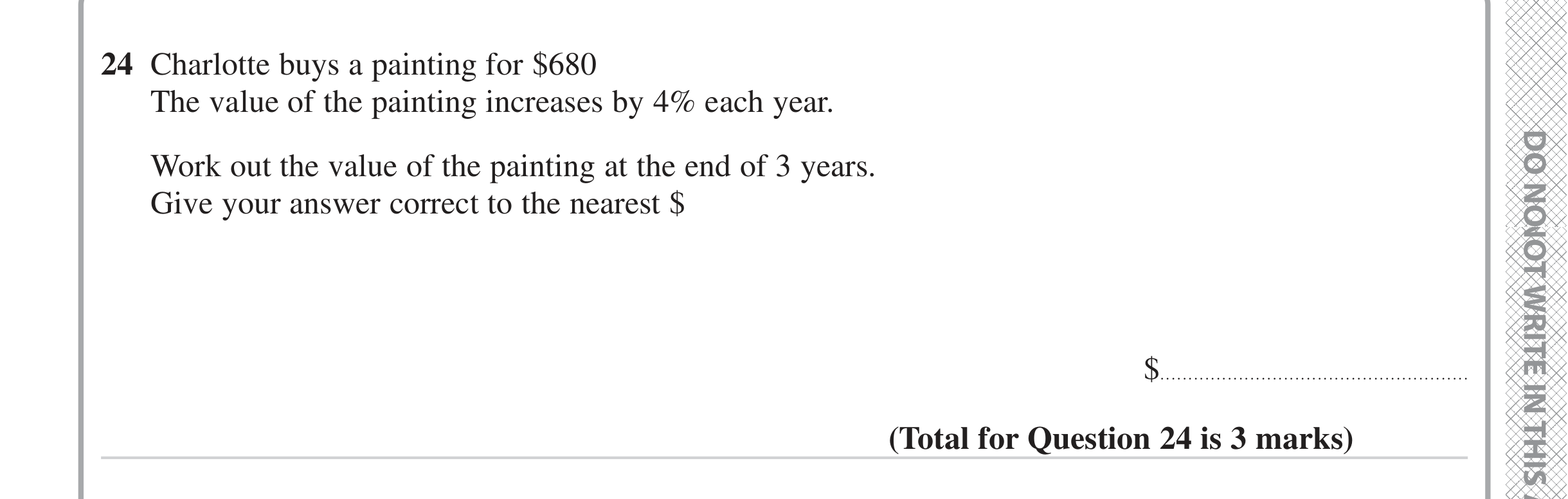 Question 24 — Compound Interest — Edexcel iGCSE June 2023