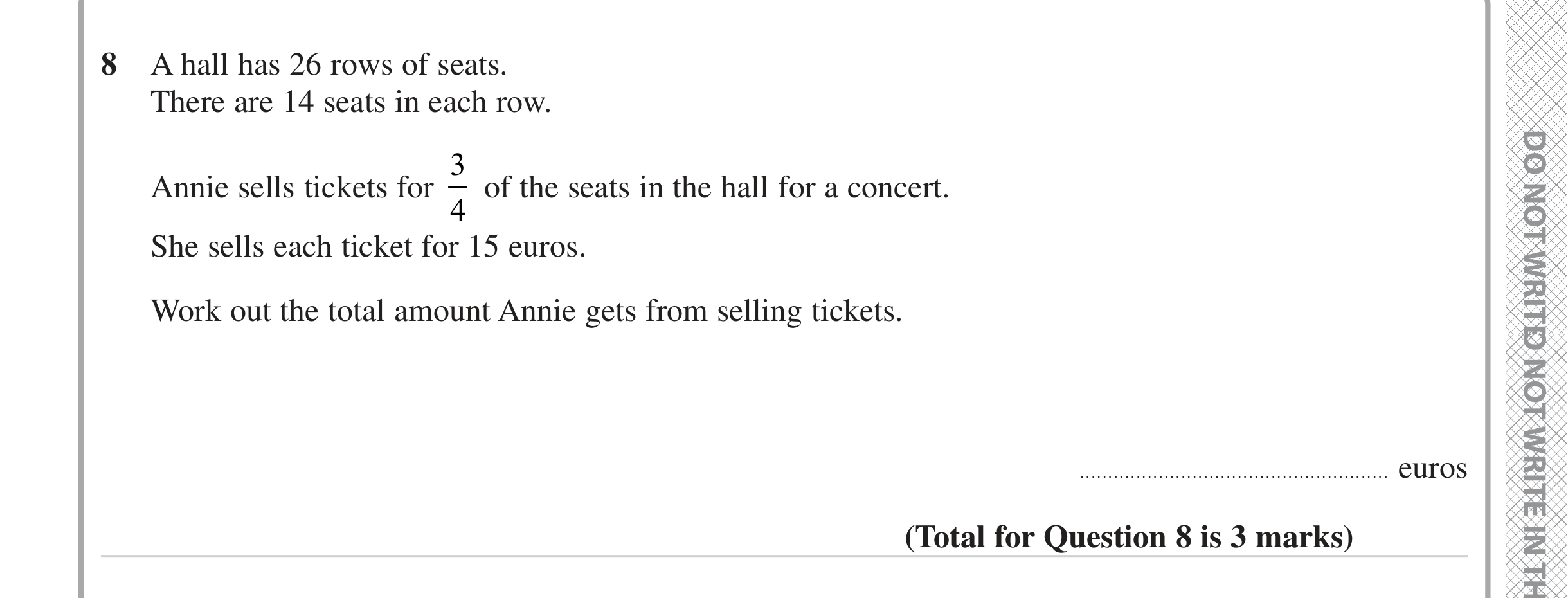 Question 8 — Fractions — Edexcel iGCSE June 2023
