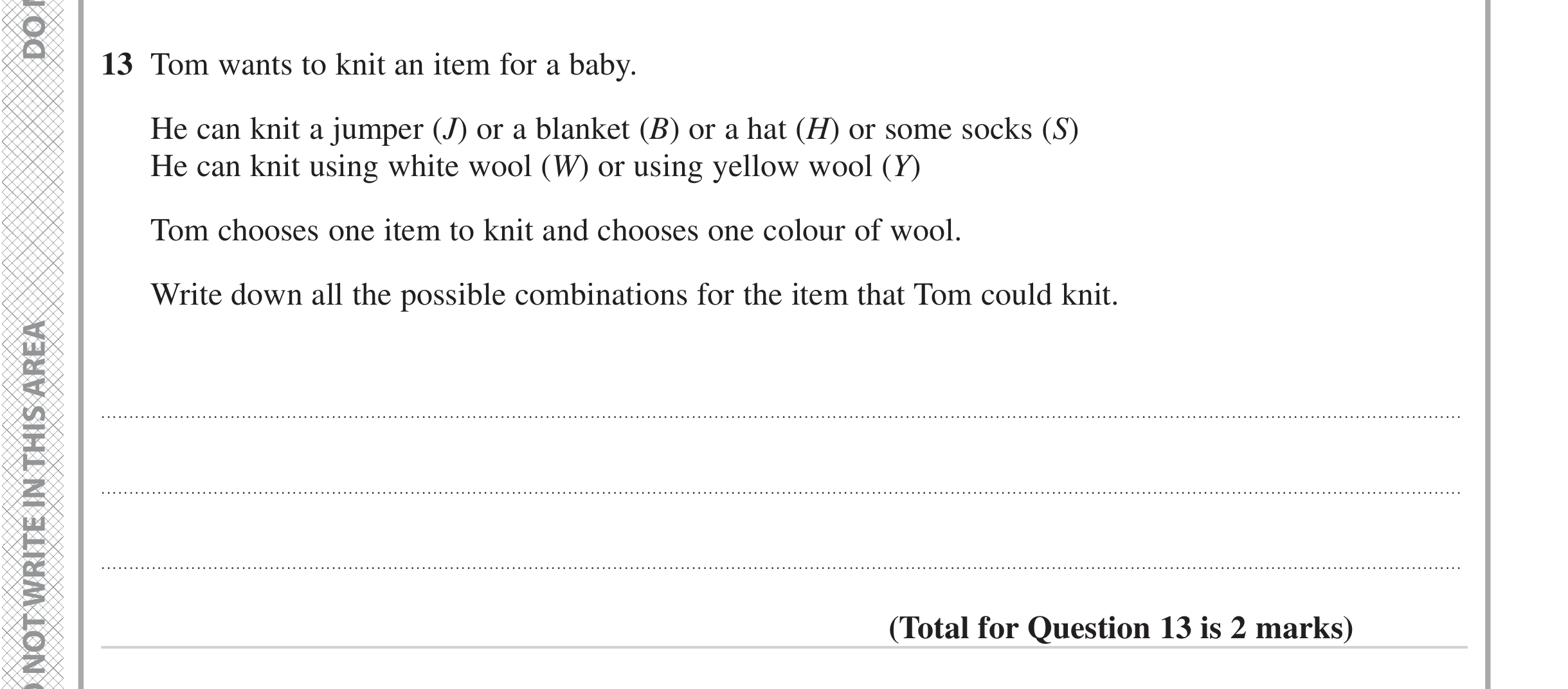 Question 13 — Probability — Edexcel iGCSE June 2024